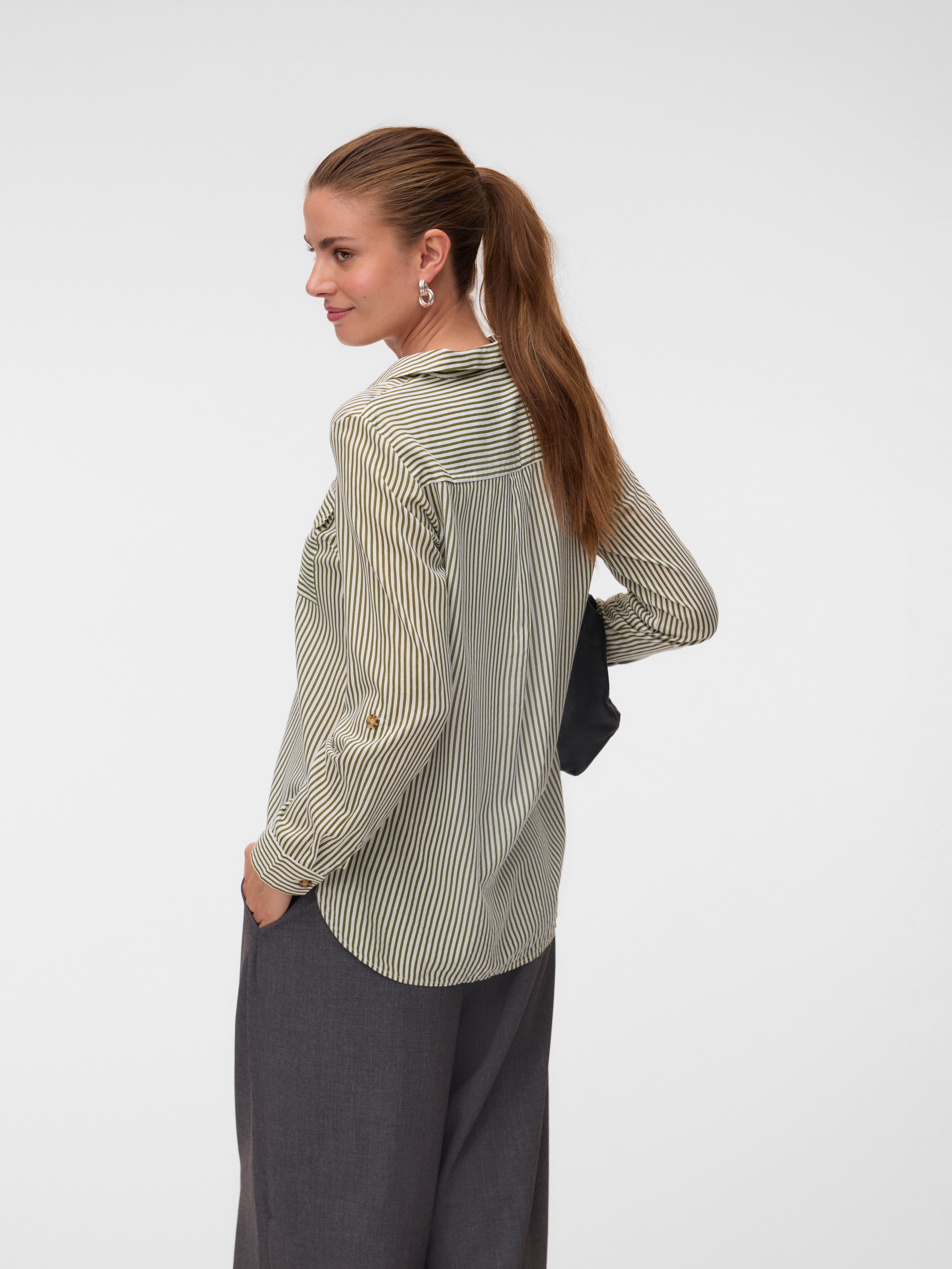 Vero Moda Hemdbluse VMBUMPY L/S SHIRT NEW WVN GA NOOS Viskose, regular fit
