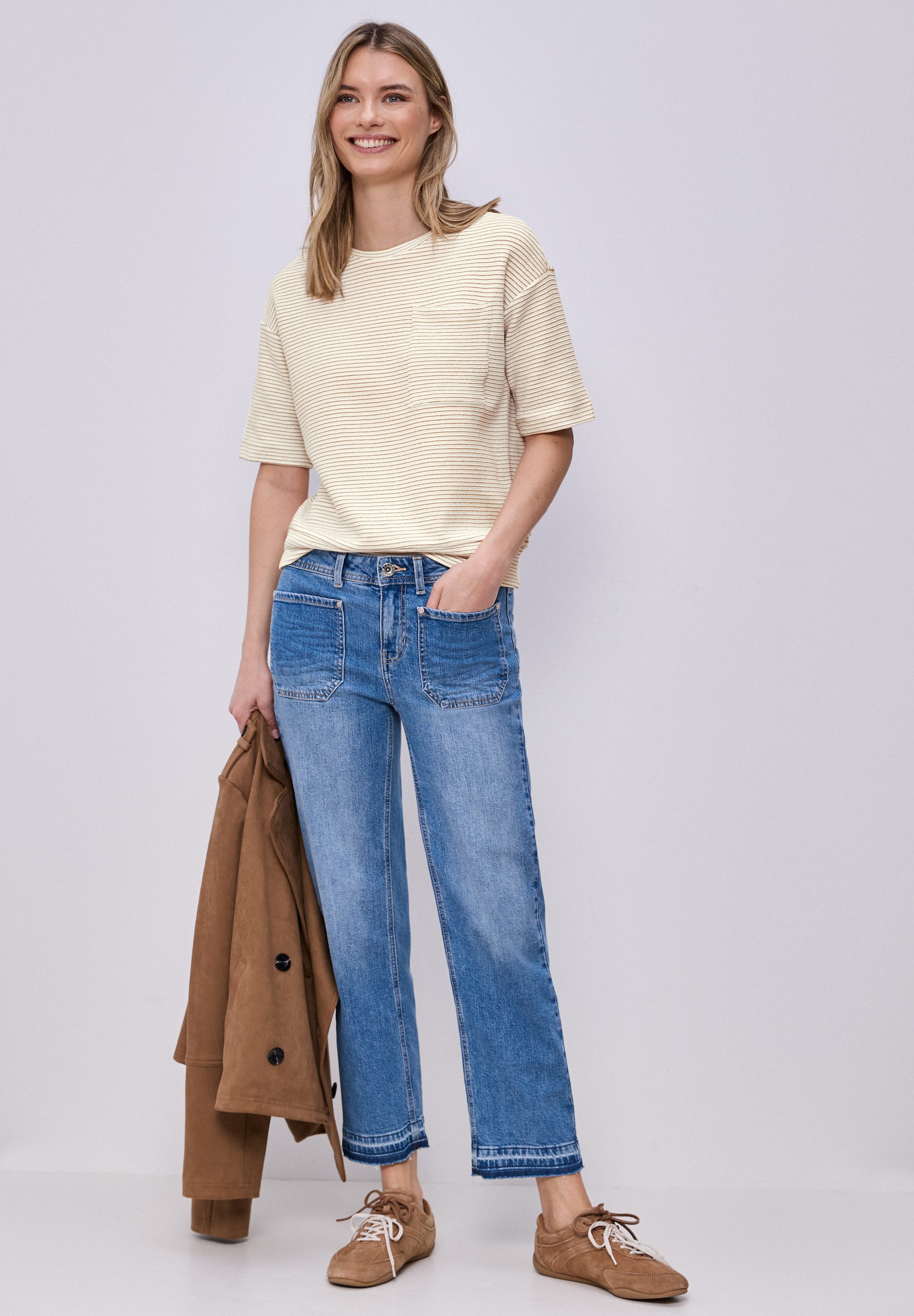 STREET ONE T-Shirt mit Brusttasche
