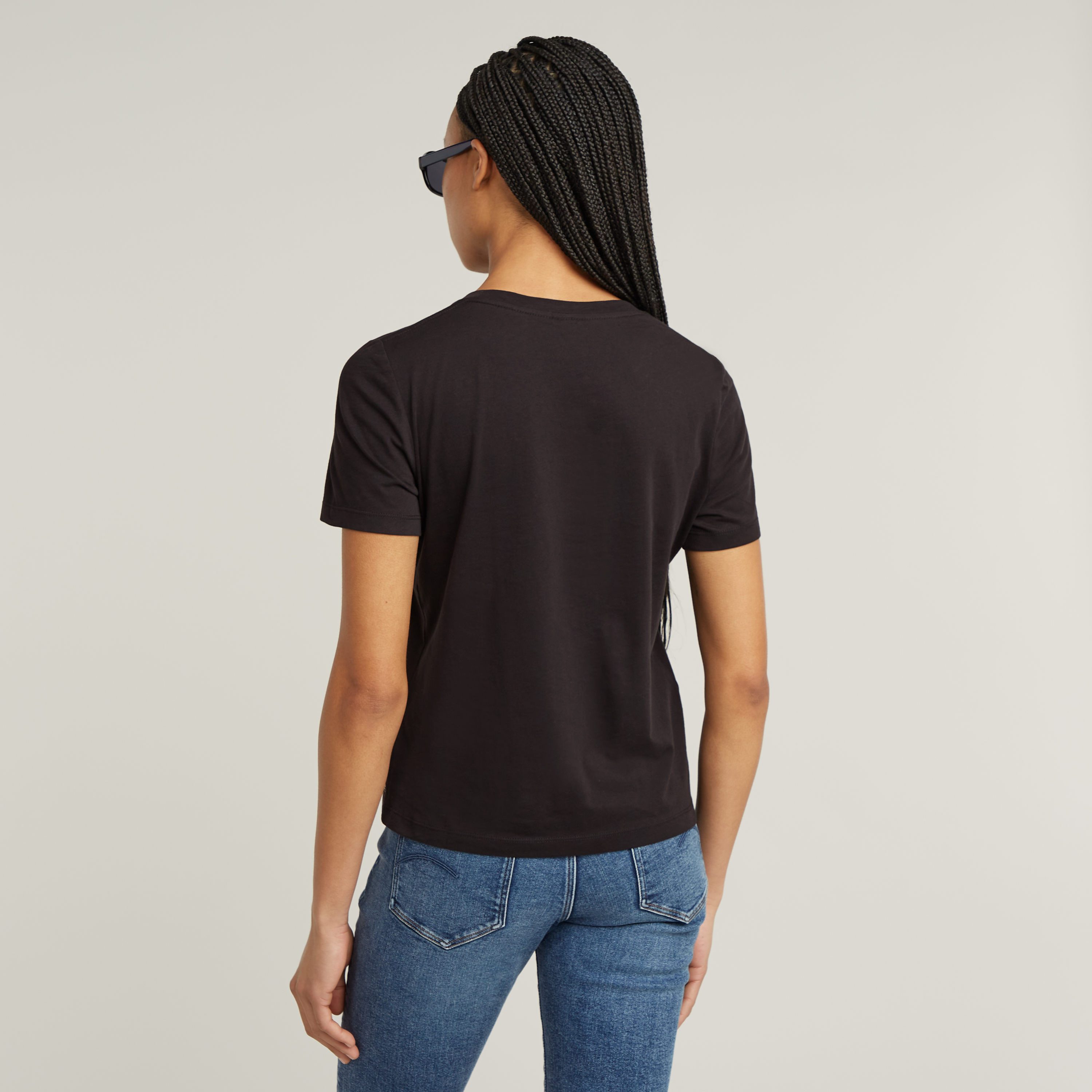G-STAR T-Shirt G-Script Shiny R mit Ton-in-Ton Schriftzug günstig online kaufen