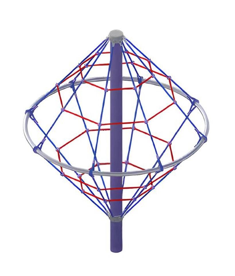 JVmoebel Klettergerüst Seilklettergerät Abenteuerkegel Netzpyramide Hangelkegel Lila, Made in Europe