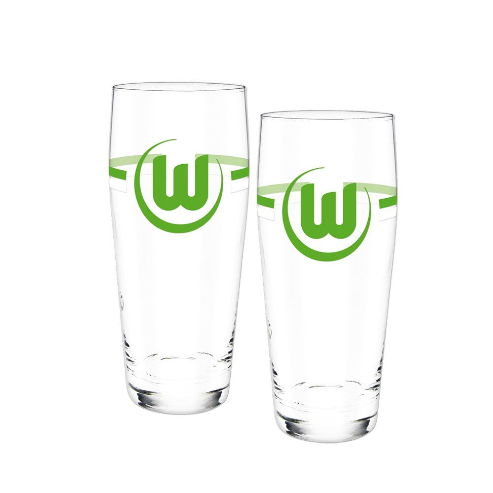 VfL Wolfsburg Glas VfL Wolfsburg Bierglas grün-weiß, 2er-Set