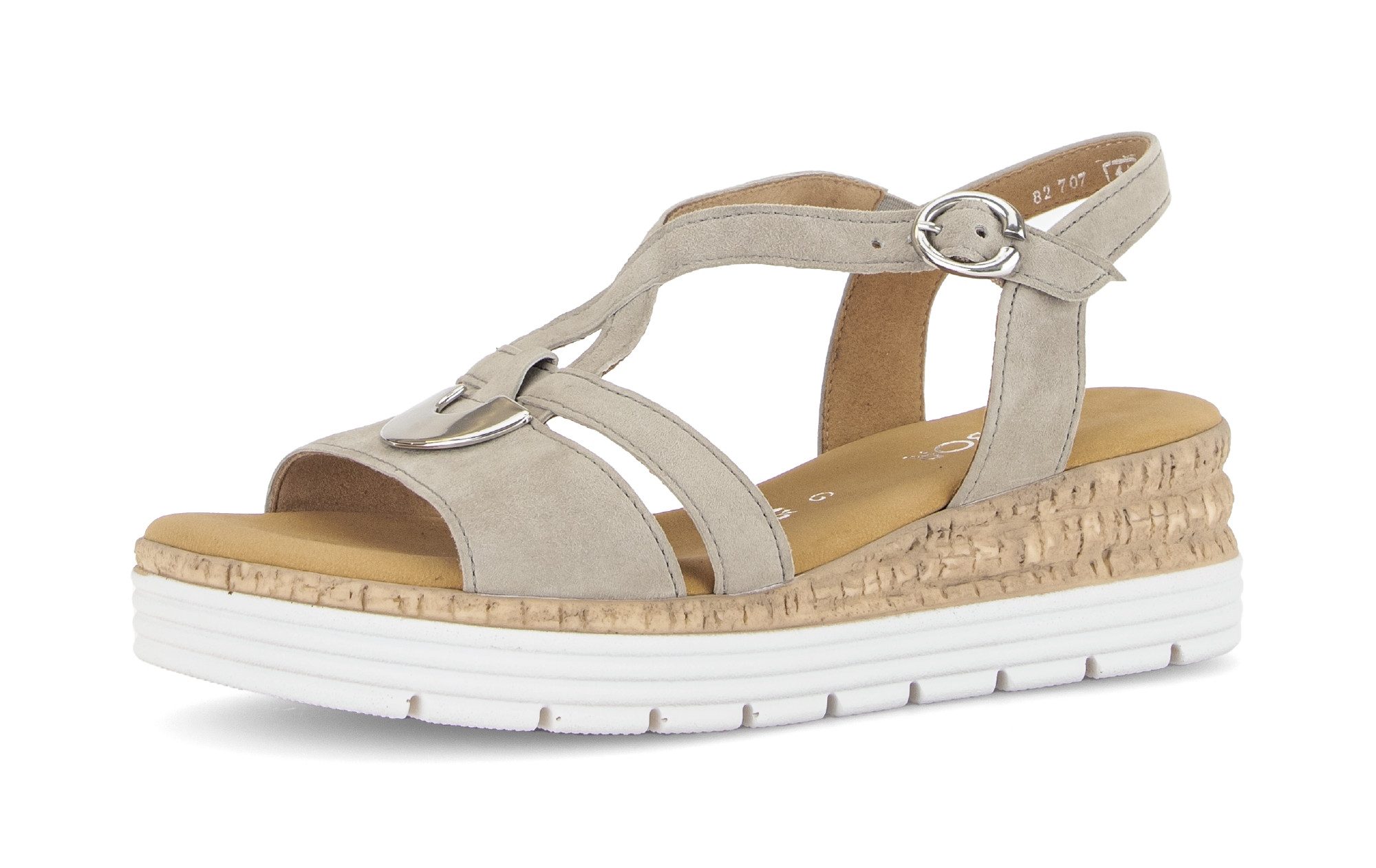 Gabor Genua Keilsandalette, Riemchensandale, Sommerschuh, Komfortschuh in Weite G (weit)