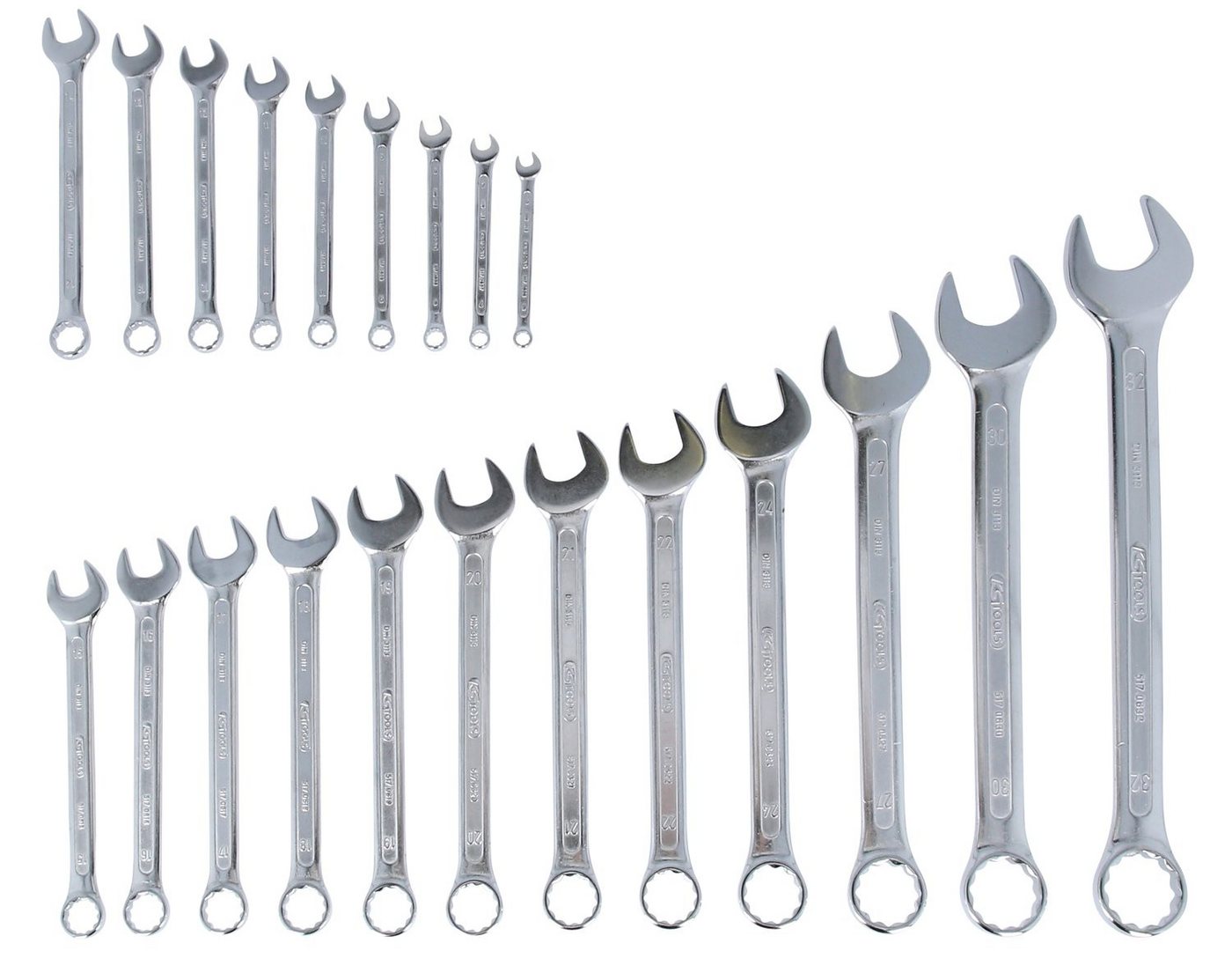 Thumbnail - KS Tools Maulschlüssel KS TOOLS Ringmaulschlüssel-Satz abgewinkelt 21tlg. 6 - 32 mm + GR...