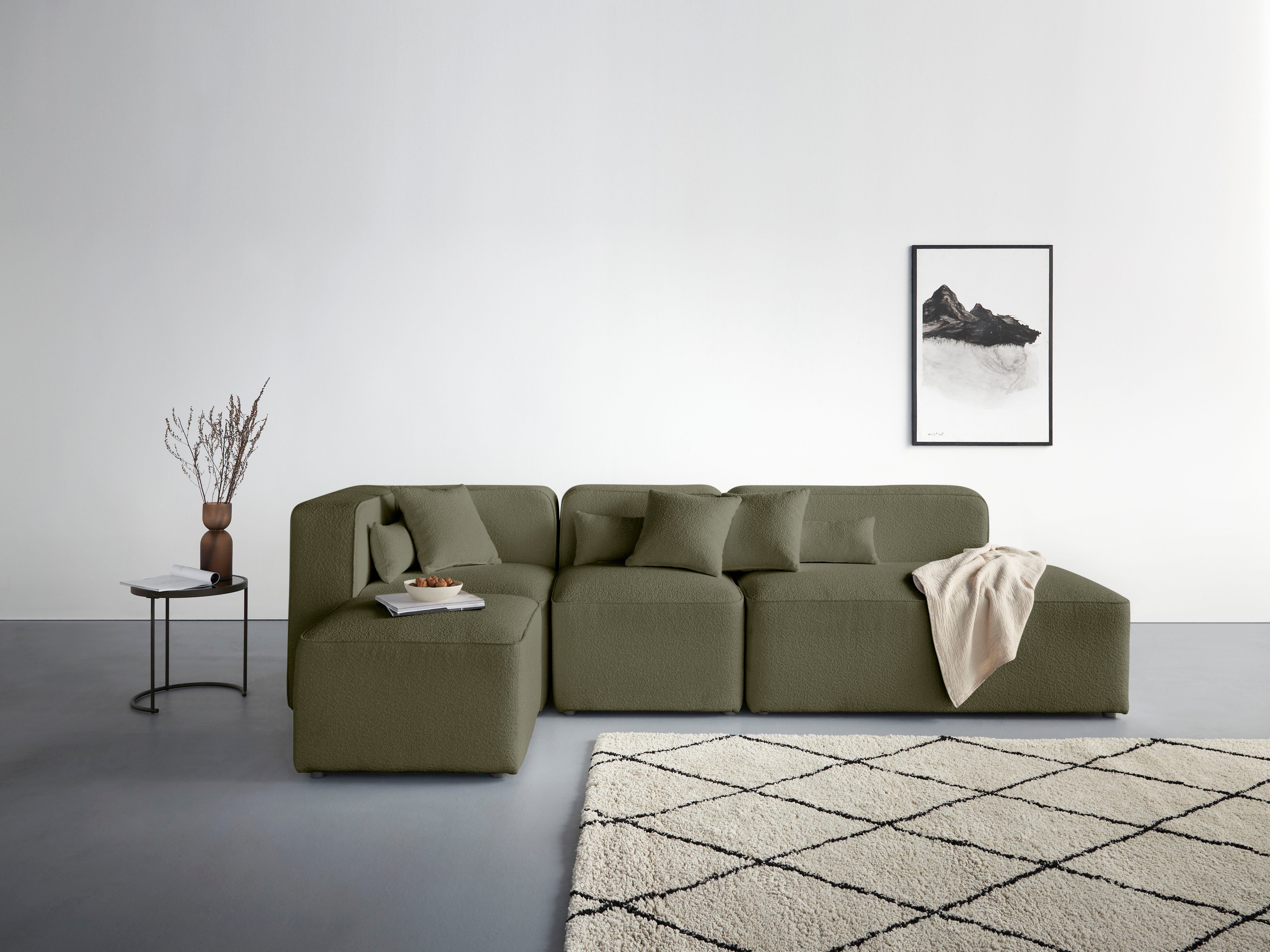 andas Ecksofa Sundstrup L-Form, Modulserie, individuelle Zusammenstellung