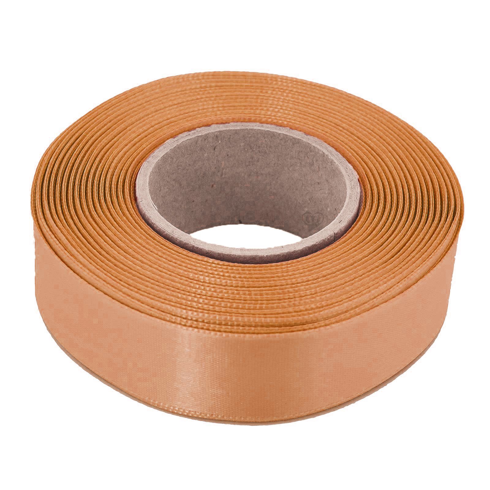 maDDma Geschenkband 20m Satinband beidseitig 24mm, Dekoband Geschenkband, hellbraun