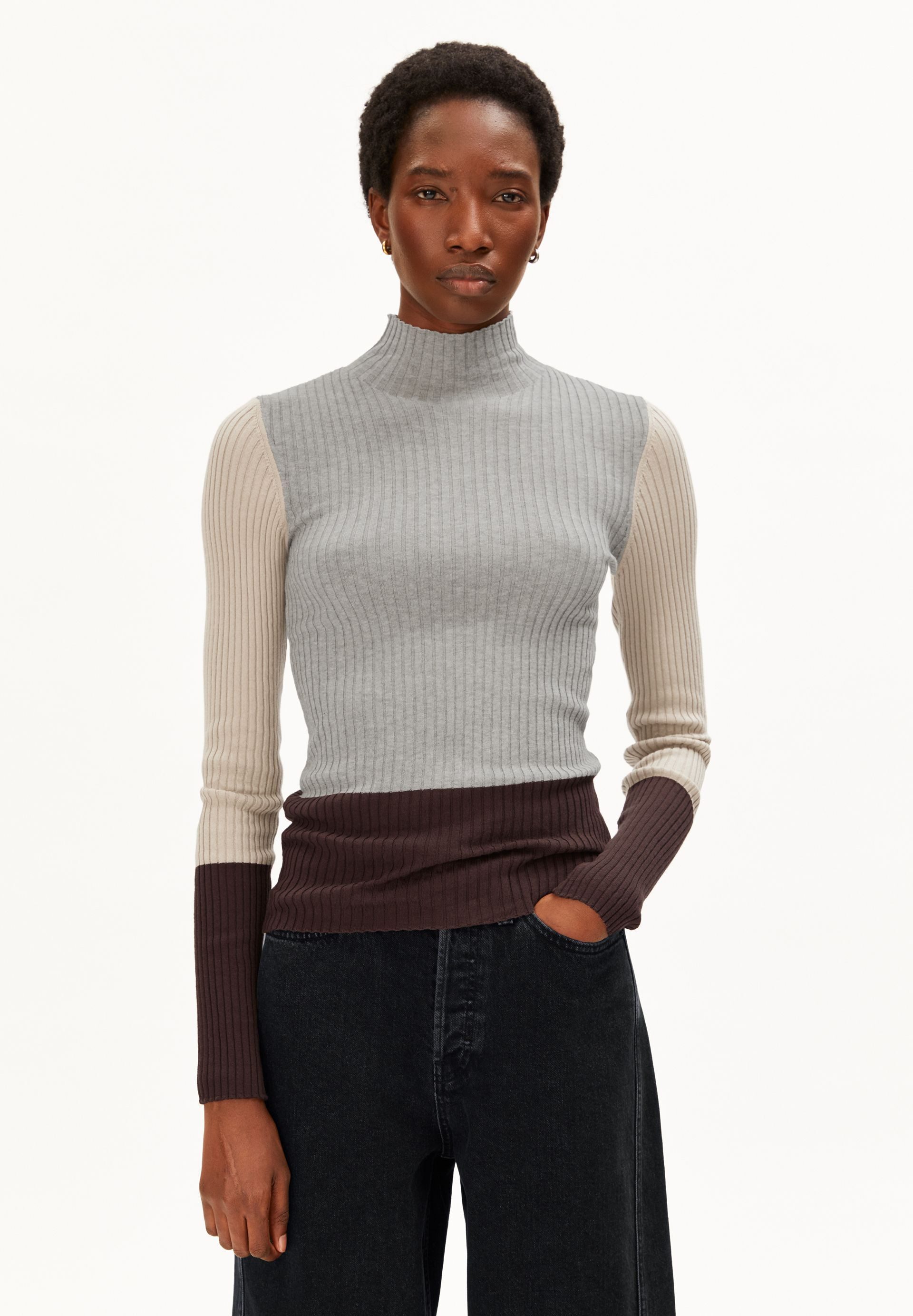 Armedangels Strickpullover ALAANIA PATCH Fitted