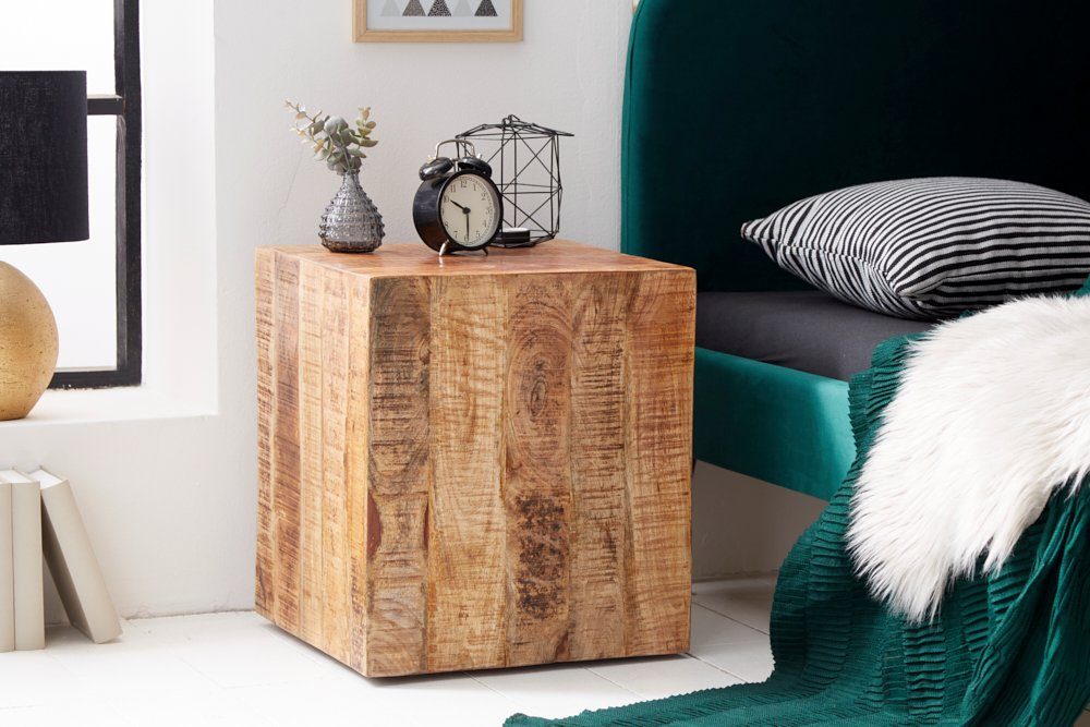 riess-ambiente Beistelltisch FACTORY 40cm natur, Nachttisch · Massivholz · günstig online kaufen