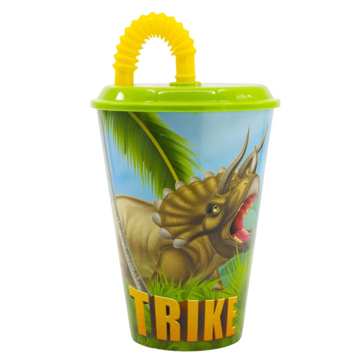 Stor Becher Trinkbecher 430 ml mit Deckel und Strohhalm, Polyethylen