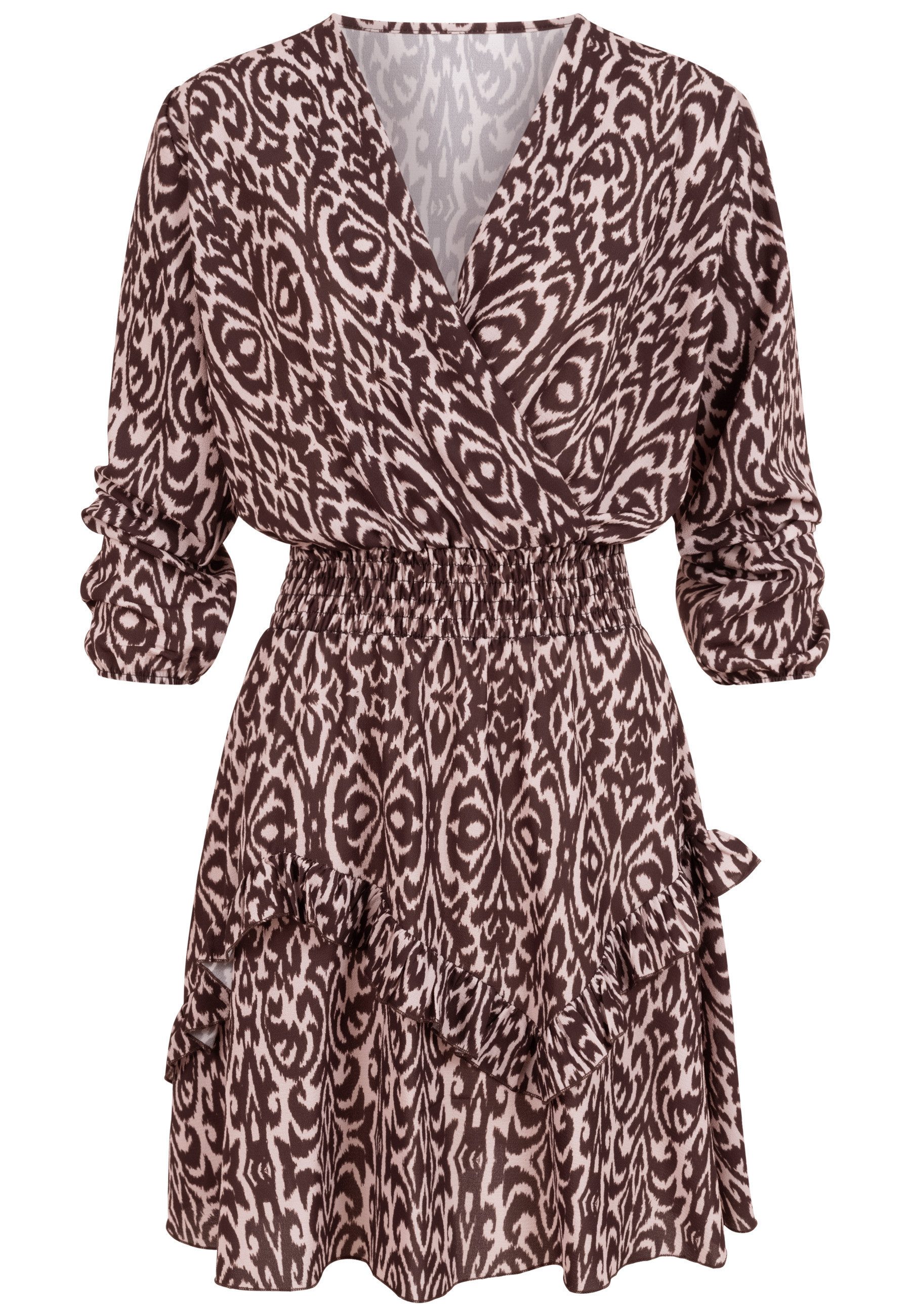 CLOUD 5IVE A-Linien-Kleid CLOUD 5IVE Longsleeve Dress with abstract print (1-tlg)
