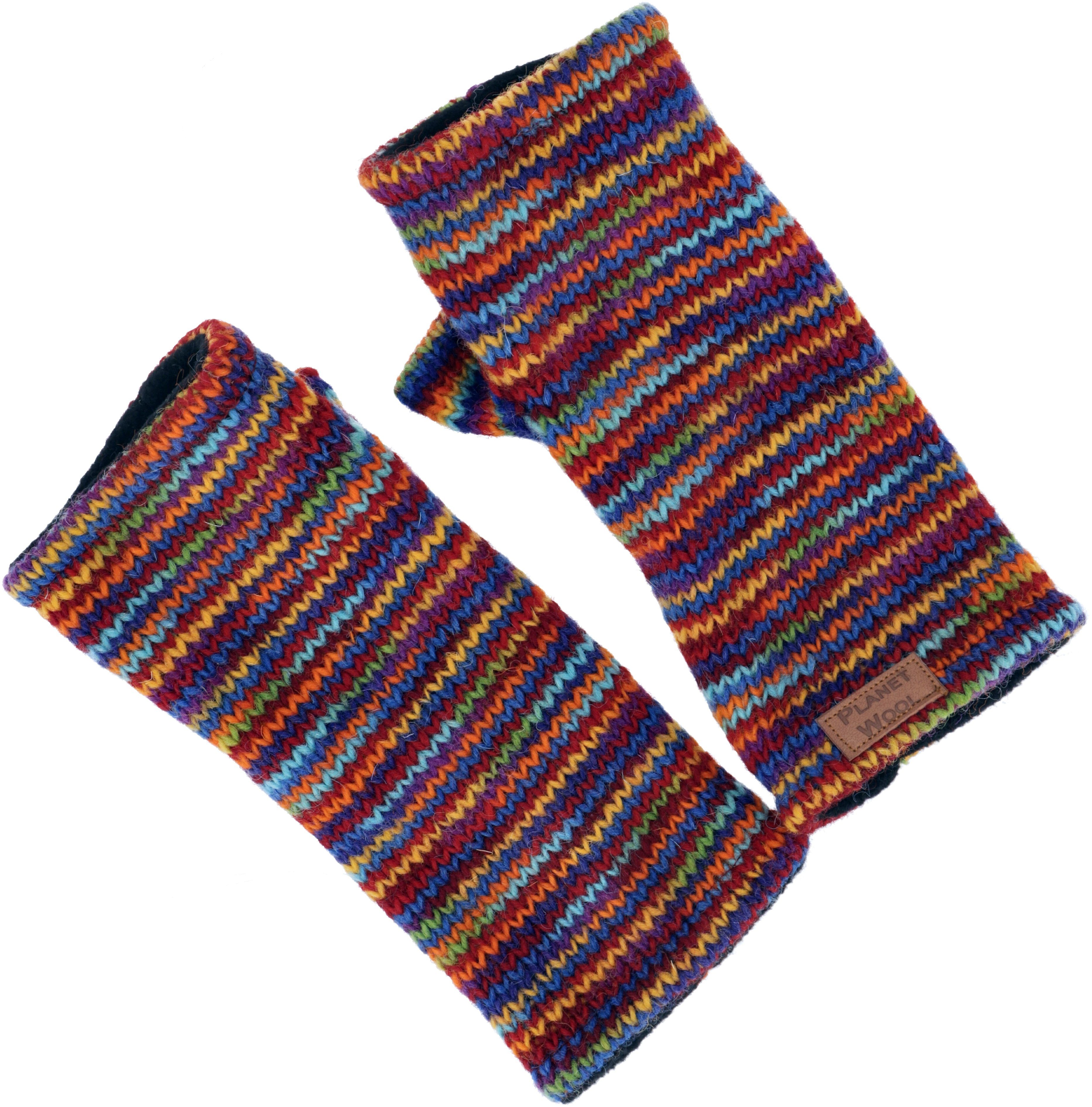 Guru-Shop Strickhandschuhe Handstulpen, handgestrickte Wollstulpen aus.. günstig online kaufen