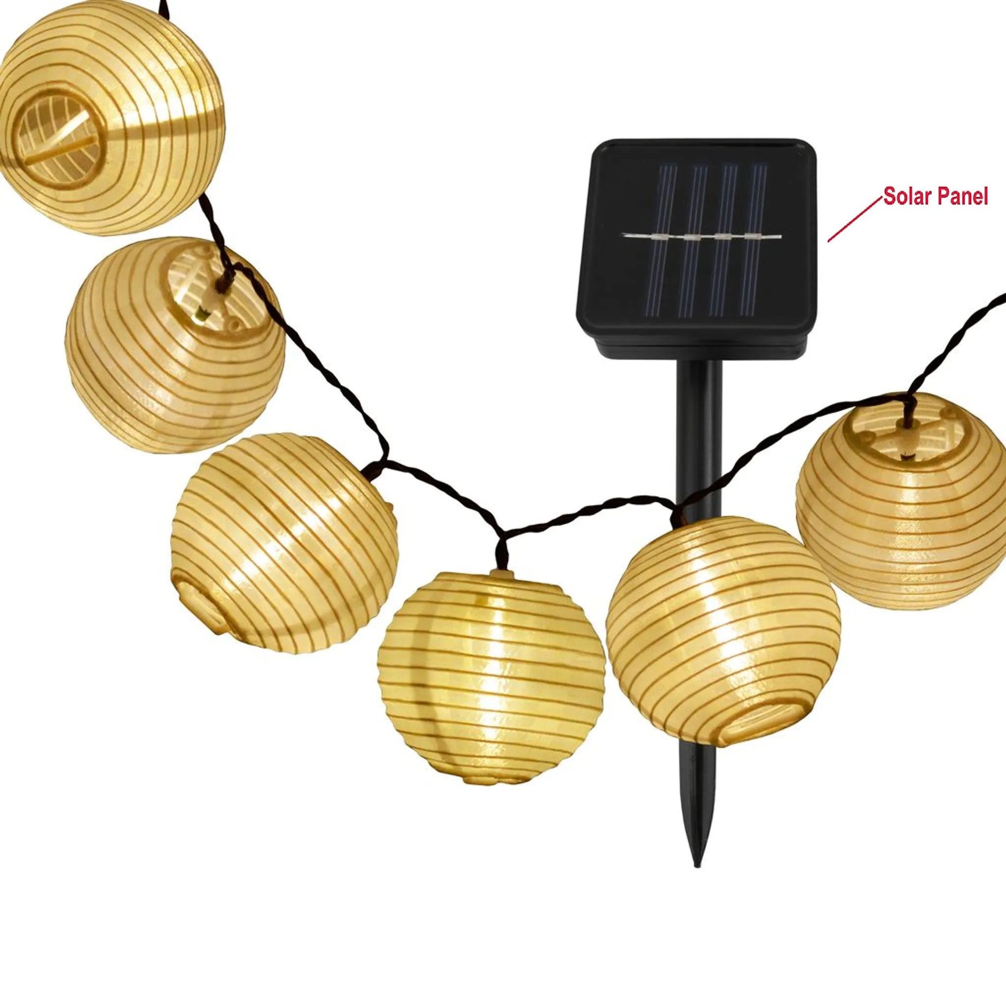 Welikera Lichterkette AußenLichterkette Solar,6m 30 Lampions,IP44