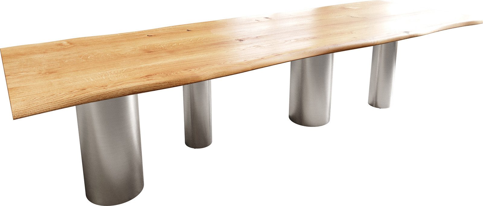 DELIFE Esstisch Edge, Eiche Natur 300x100x4 günstig online kaufen