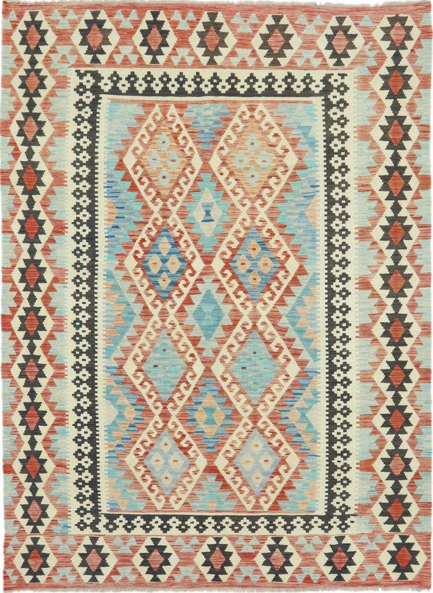Handgewebter rechteckig, 3 Afghan Heritage Kelim mm Moderner Höhe: 207x299 Orientteppich, Trading, Nain Orientteppich
