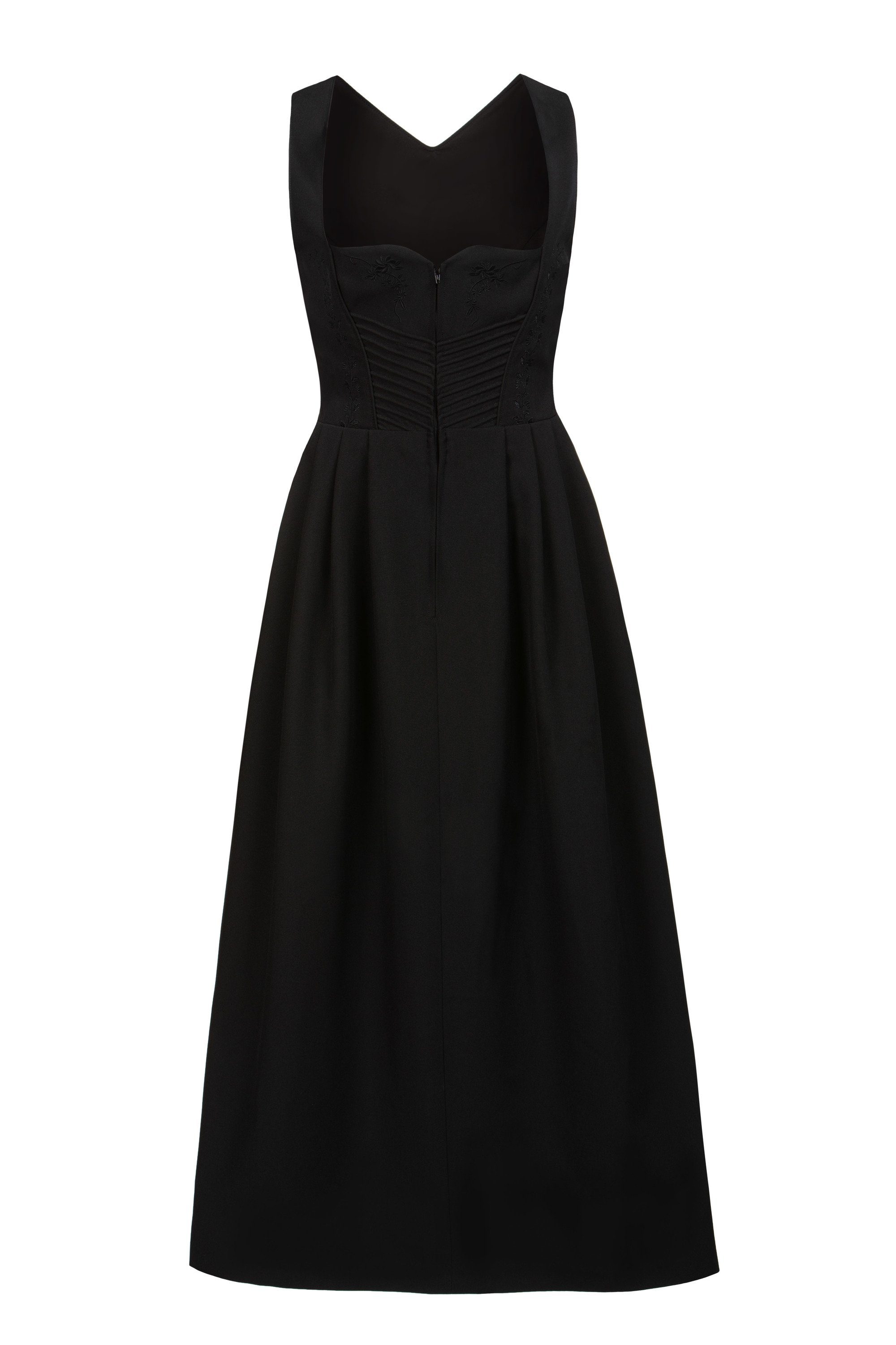 Dirndl Traditionnel Amber Pour Femme - Robe Noire Classique, Longueur 96 Cm, Découpe Balcon, Style Bavarois/autrichien