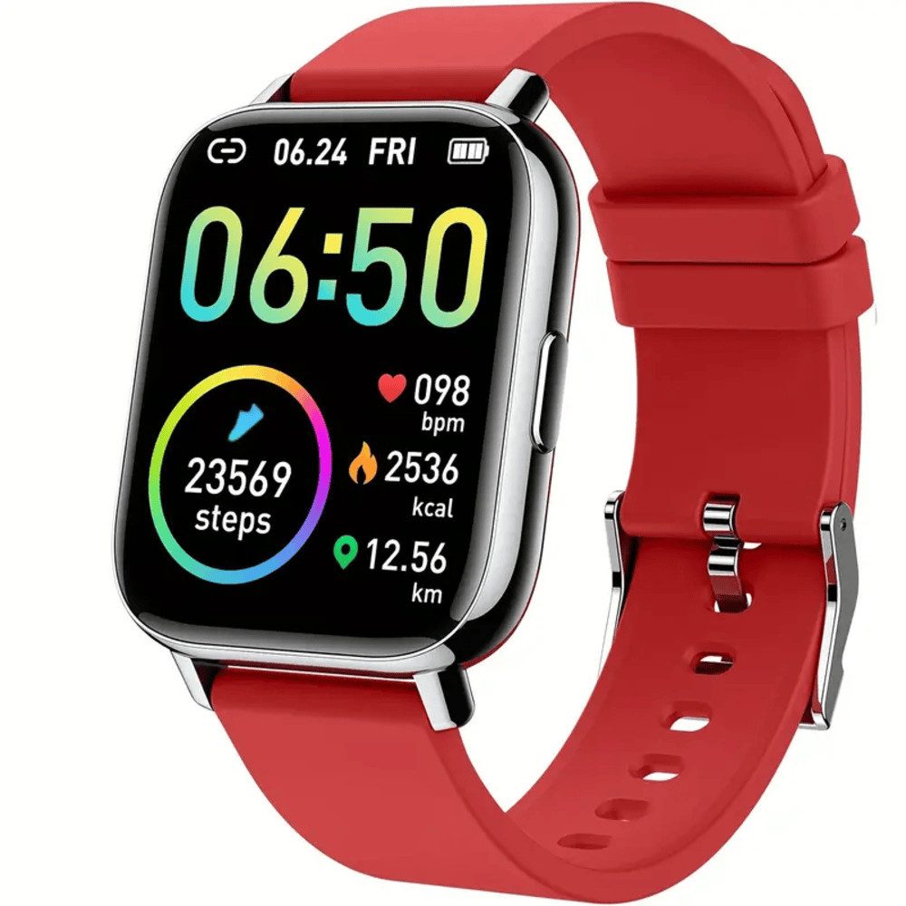 Zevelora Damen's und Herren's Fitness-Tracker Telefonfunktion 350 mAh Smartwatch (4,29 cm/1,69 Zoll, Android/iOS), mit HD-Display, Aktivitätstracker & Schlafmonitor