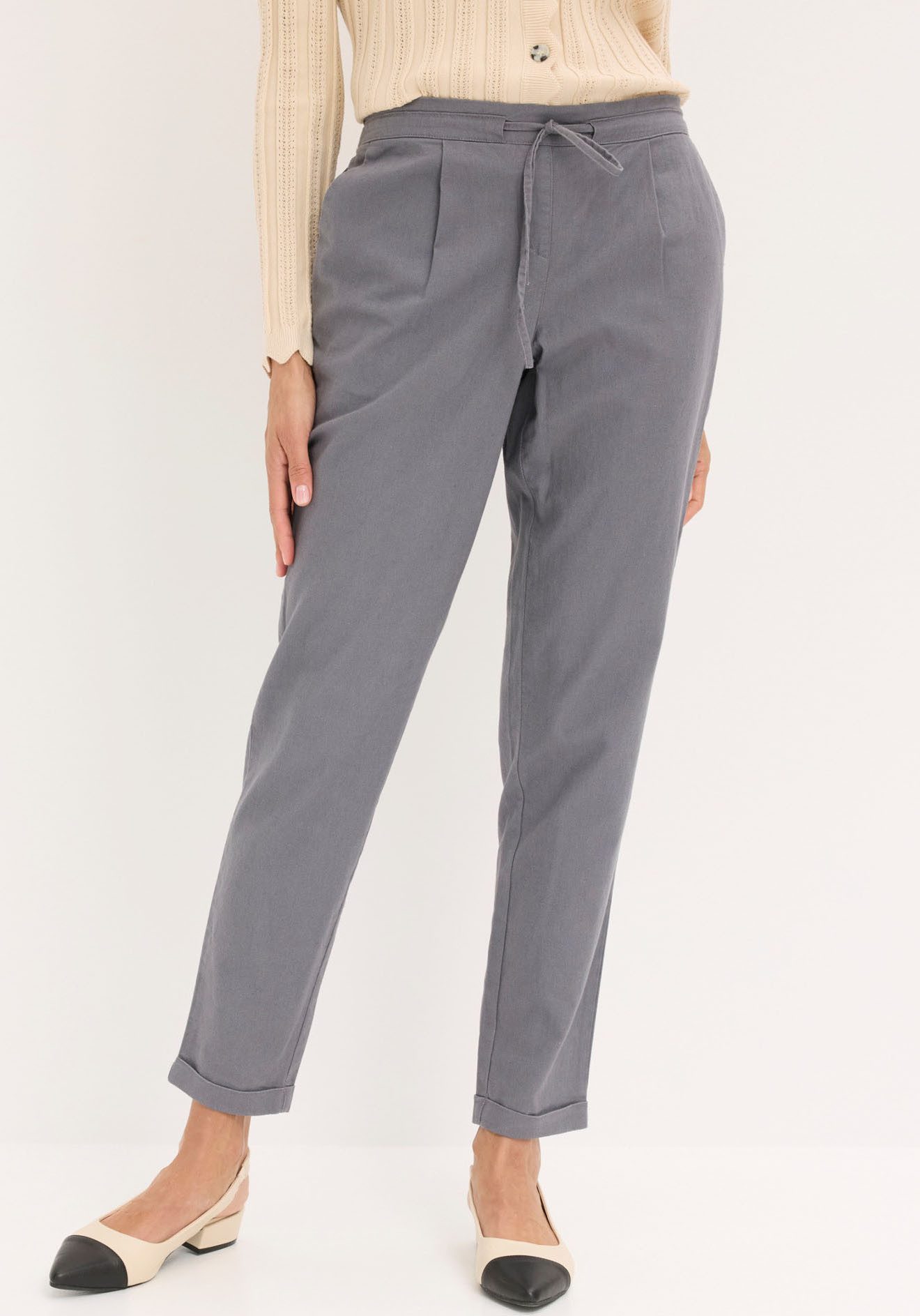 bonprix Leinenhose aus Leinen und Baumwolle, Regular Fit, mit elastischem Gummibund