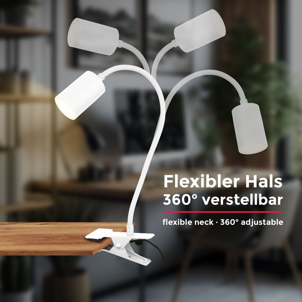 B.K.Licht Tischleuchte BKL1636, Lesearm, LED fest günstig online kaufen