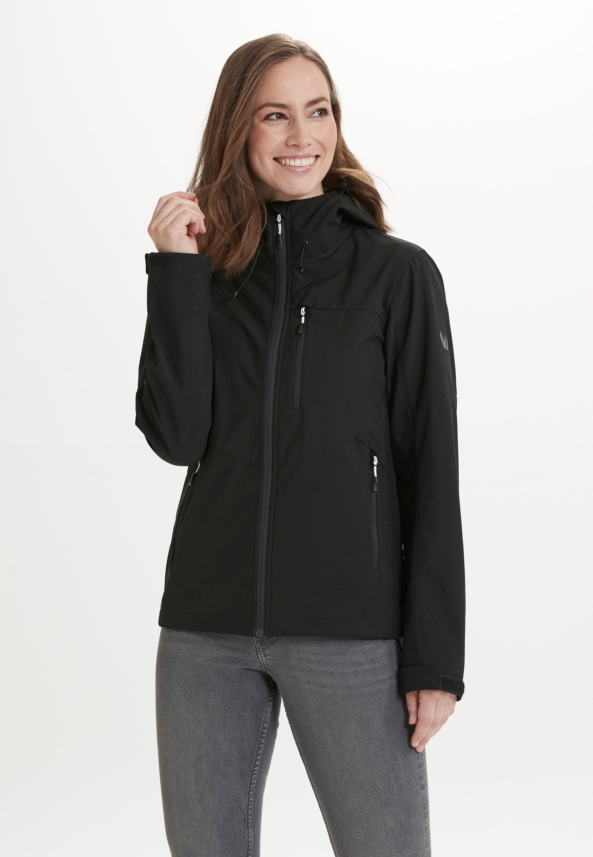 Outdoorjacke Funktionsmaterial aus wind- schwarz und WHISTLER wasserdichtem Rosea