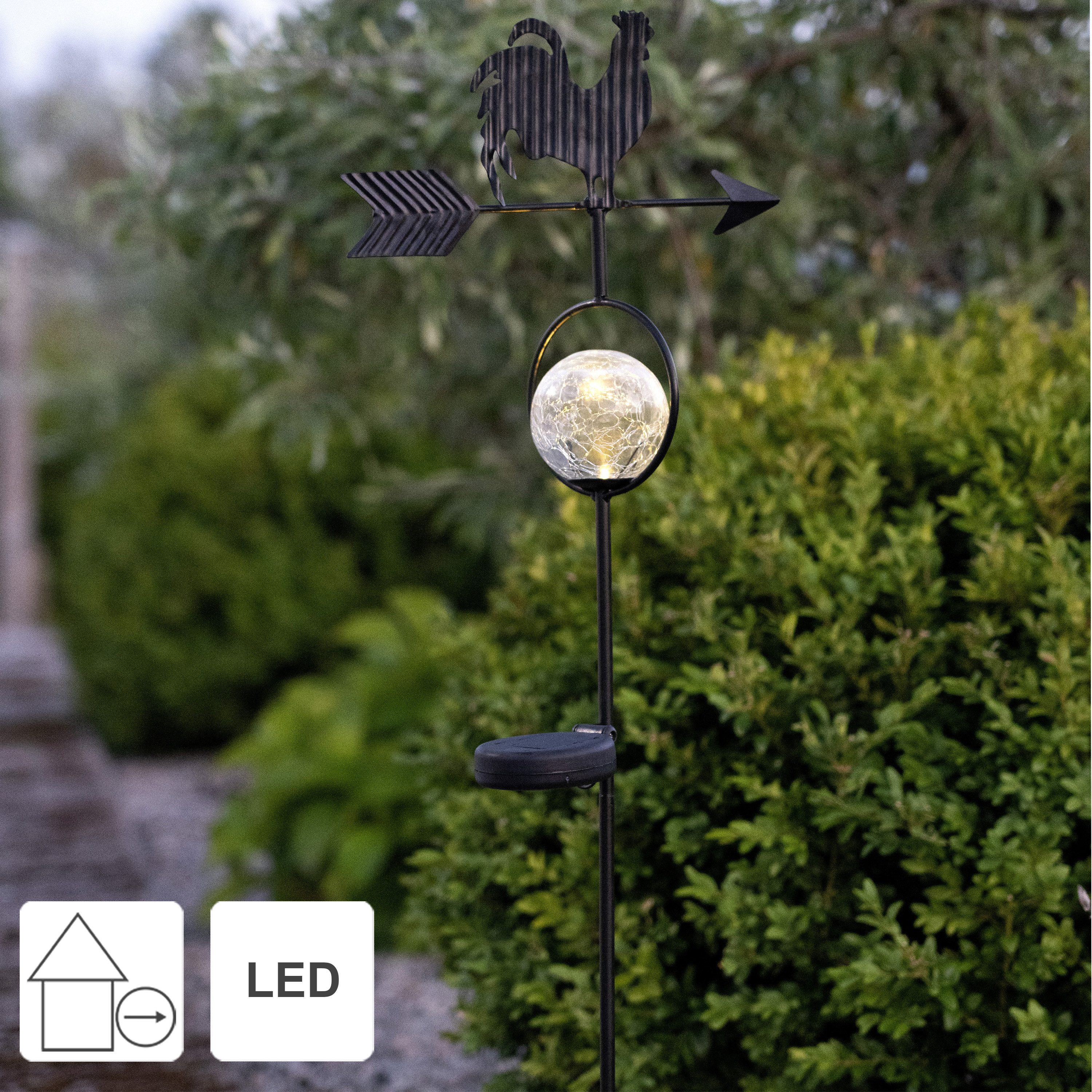 STAR TRADING LED Solarleuchte Windy, Solar-Erdspieß Windy