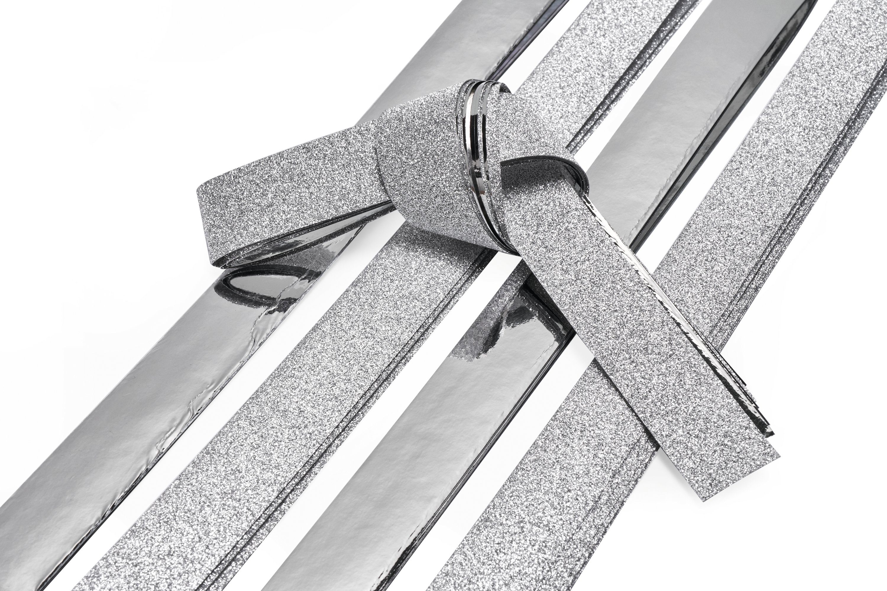 Gebrüder Bertels Motivpapier Papierstreifen Glitter, silber, 15 mm