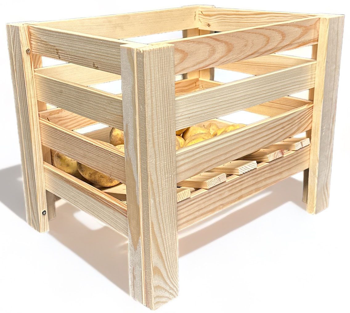 promadino Holzkiste Kartoffelkiste, BxTxH: 40x36x33 cm