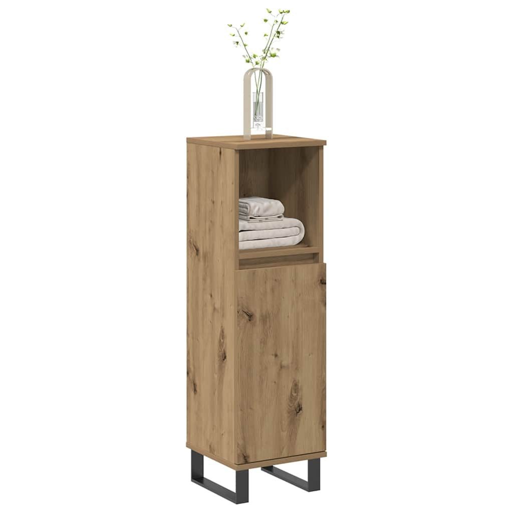 vidaXL Badezimmerspiegelschrank Badschrank Artisan-Eiche 30x30x100 cm Holzwerkstoff (1-St)