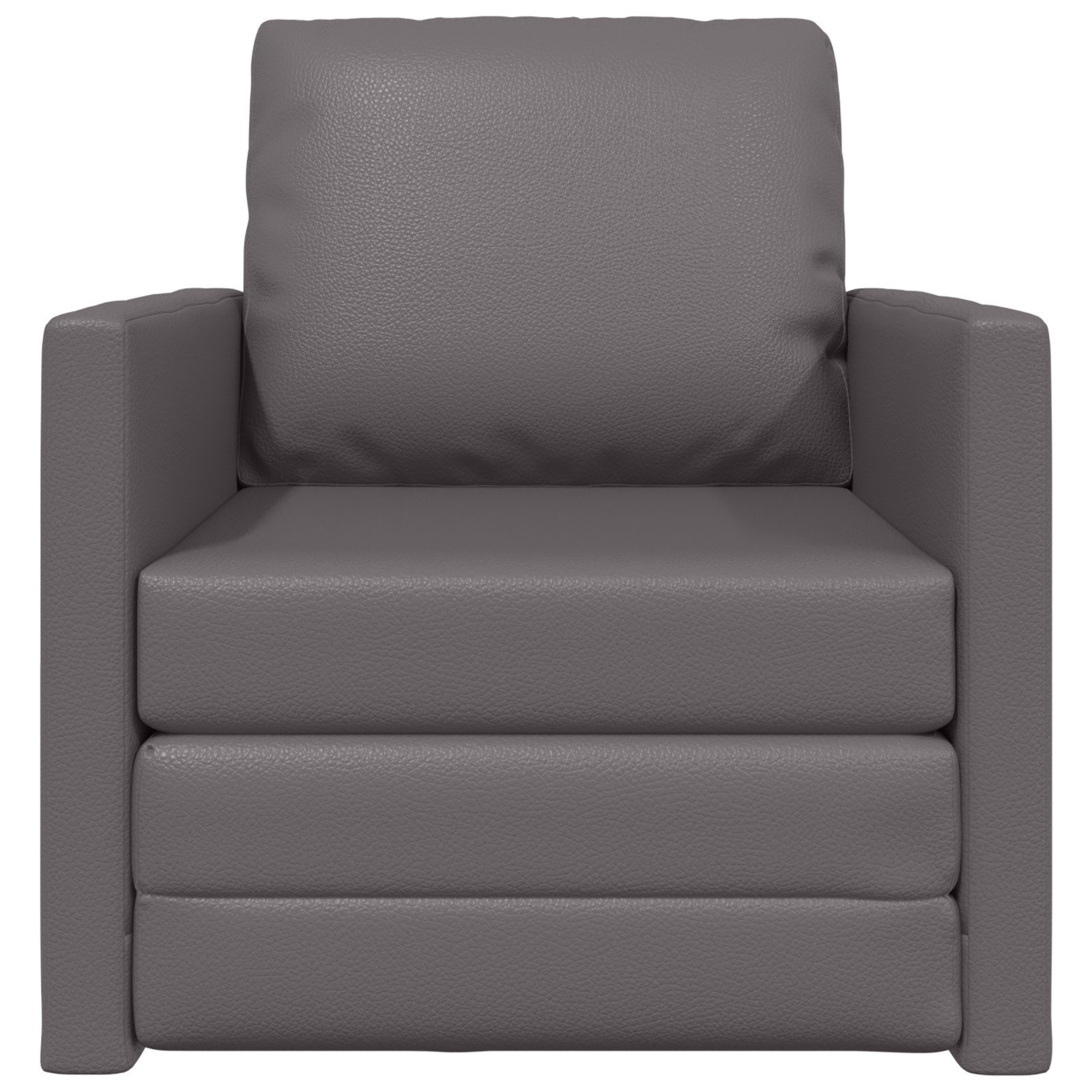 vidaXL Sofa Boden Sofa Bett 2-in-1 Grau 74x77x81 cm Kunstleder, 1 Teile