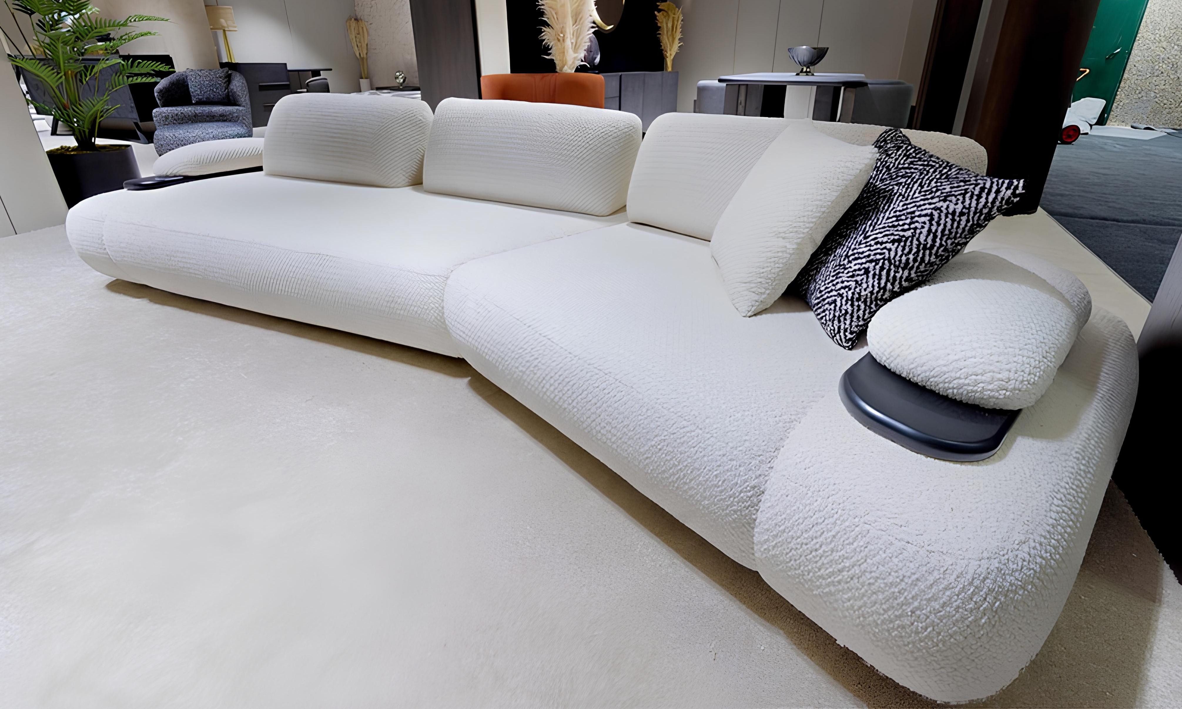 JVmoebel Sitzgruppe Wohnzimmer-Set 5+1 Sitze Farbe: Weiß Modernes Design Lounge-Sofa, (3-tlg)