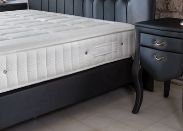 WohnenRoyal Boxspringbett Boxspringbett Floransa - Anthrazit Kunstleder - 100 x 200 cm