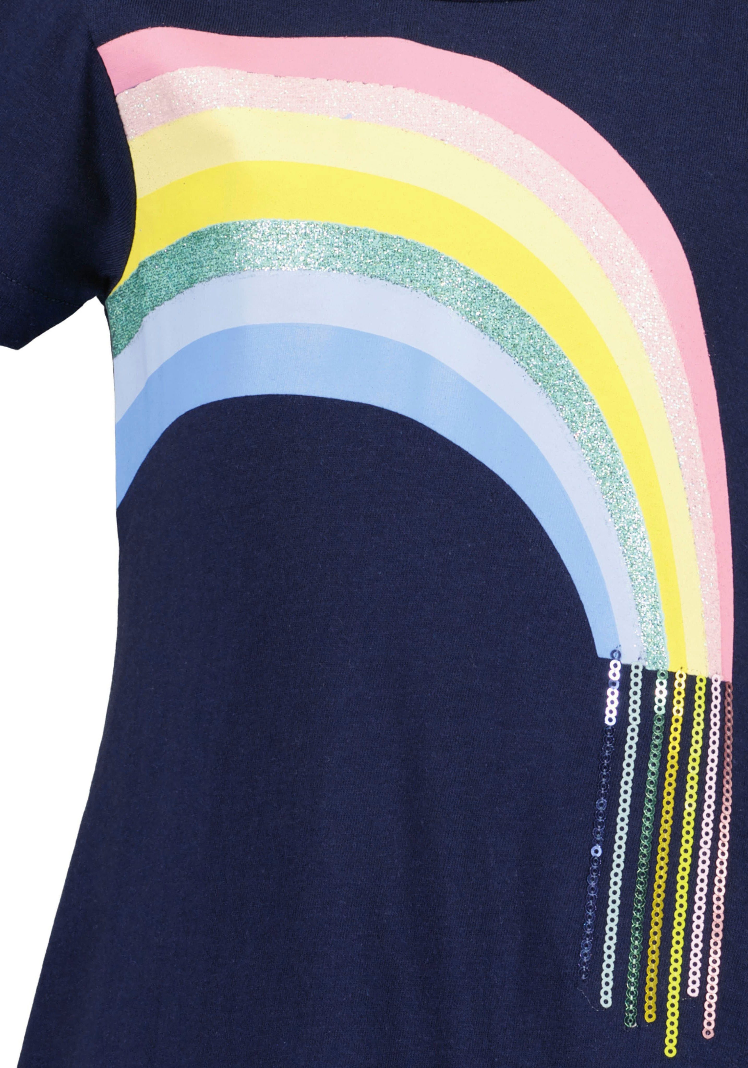 Blue Seven Jerseykleid (1-tlg) mit großem Frontmotiv mit Pailletten