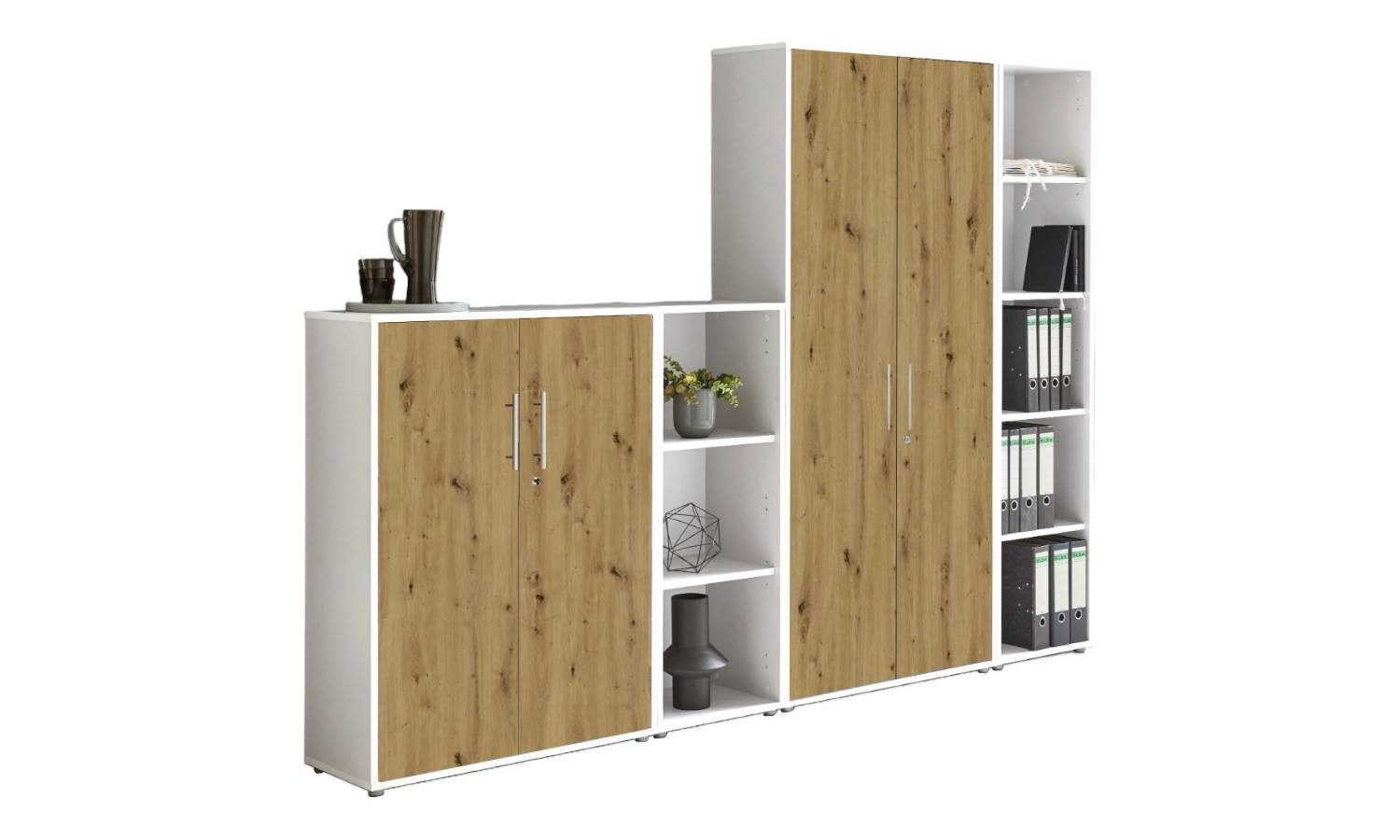 BMG Möbel Aktenschrank Office Edition 4 (Schrankwand Set, 4tlg) abschließba günstig online kaufen