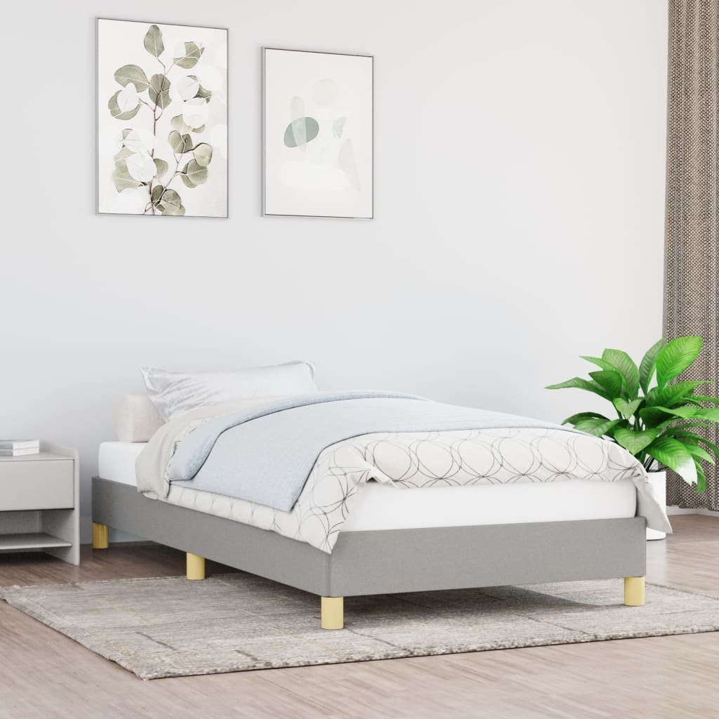 furnicato Bettgestell ohne Matratze Hellgrau 100x200 günstig online kaufen