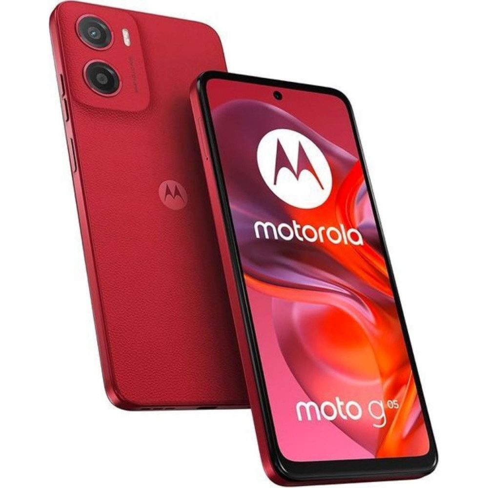 Motorola PB6L0009ES Moto G05 4G 128 GB / 4 GB - Smartphone - plum red Smartphone (6,56 Zoll)