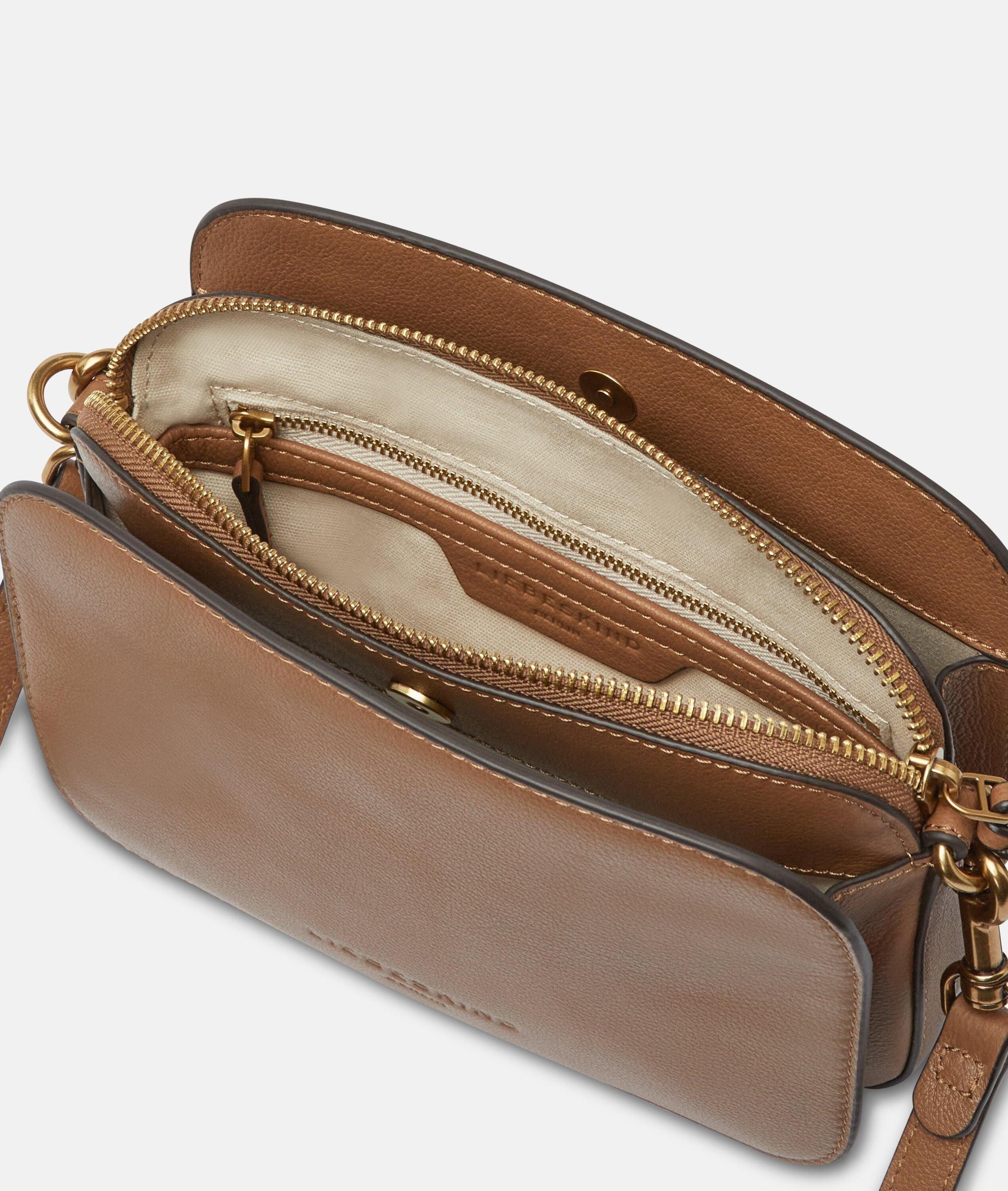 Liebeskind Berlin Umhängetasche Luka Crossbody S, Handliche Umhängetasche aus Rindsleder