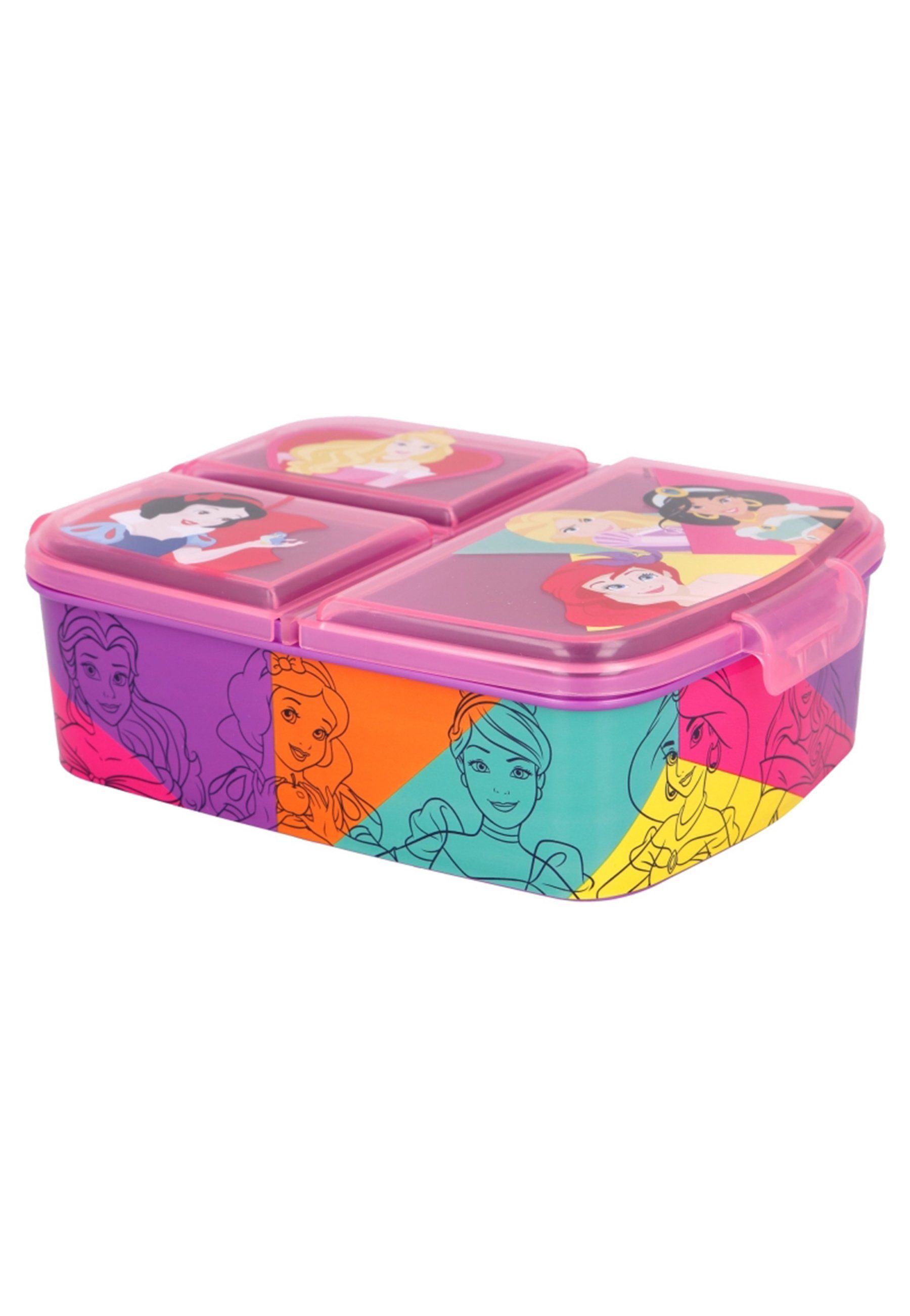 Mädchen Princess Disney Kinder Jasmin Brotdose, Cinderella Schneewittchen Lunchbox Fächern mit 3 Vesperdose Ariel