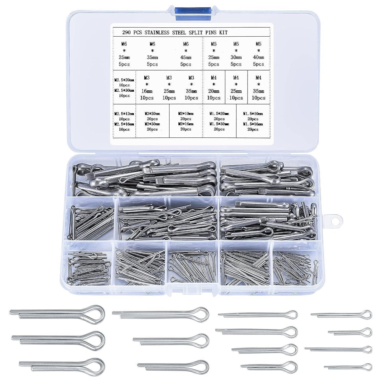 LuxusKollektion Federsplint Splinte Sortiment Edelstahl 290tlg