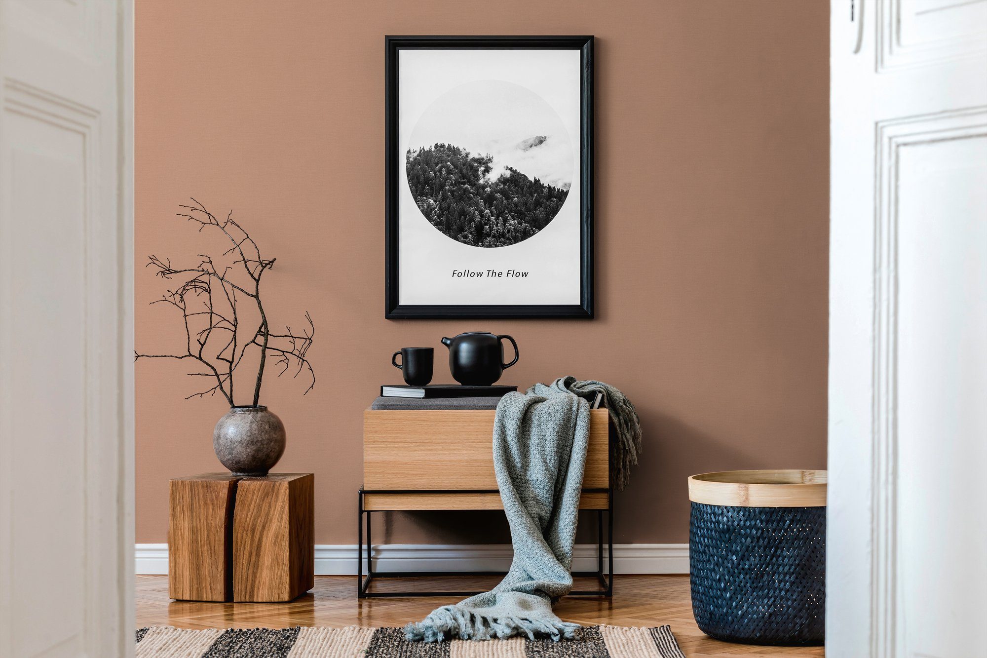 Bricoflor Uni Tapete in Terracotta Einfarbige Vliestapet Ein Rot Braun Idea günstig online kaufen