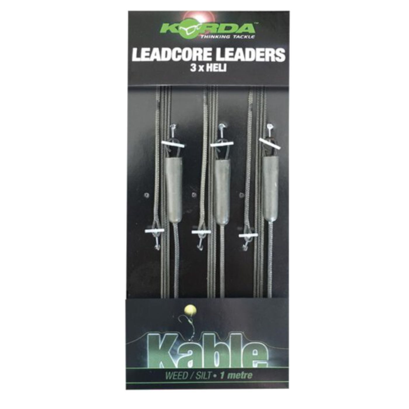 Korda Karpfenhaken Korda Leadcore Leader Heli 1m - 3 Vorfächer