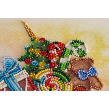 Abris Art Kreativset Abris Art Perlenstich Set "Geschenkmaschine", bedruckt, 20x21cm, (embroidery kit by Marussia)