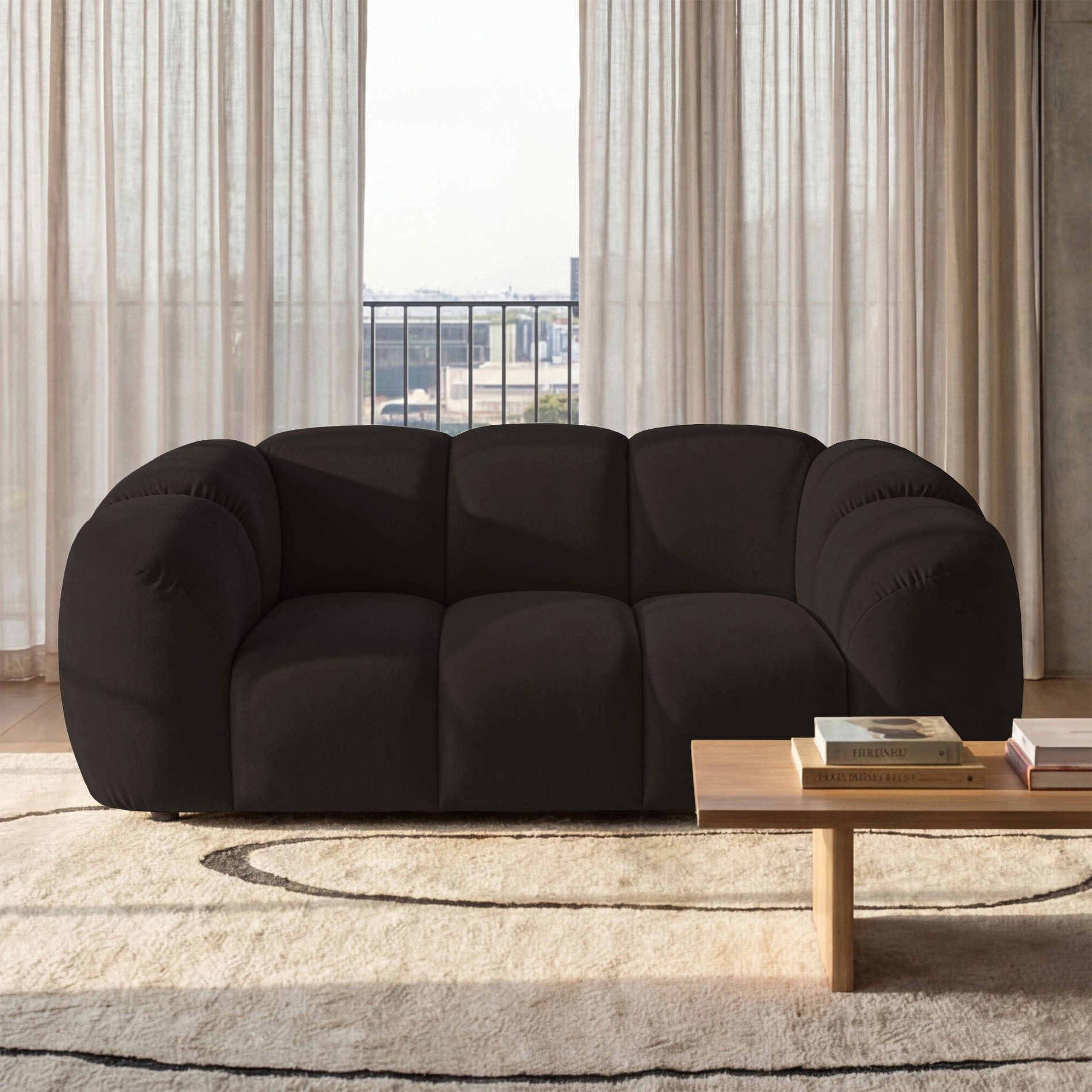 Selsey Schlafsofa, 2-Sitzer-Sofa Millma, Samt, Braun
