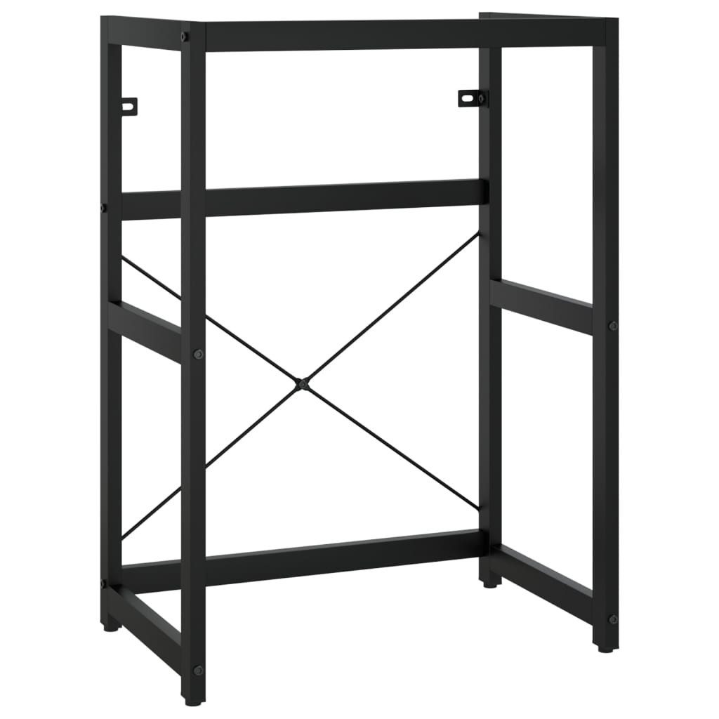 vidaXL Badregal Badezimmer Waschtischgestell Schwarz 59x38x83 cm Eisen, 1-tlg.