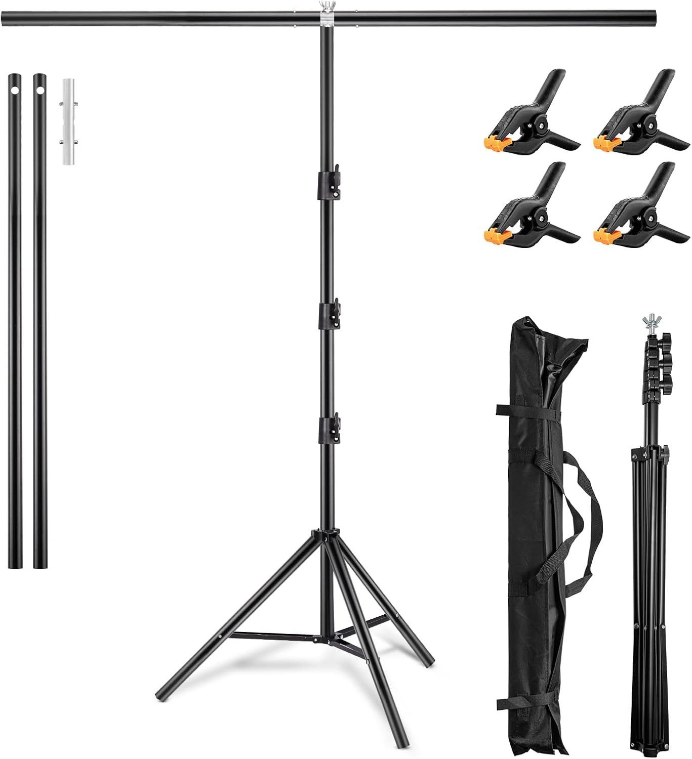 Youyijia Blitz-Halterung Background Stand 2 x 1.5 m Photo Background Stand Height Adjustable