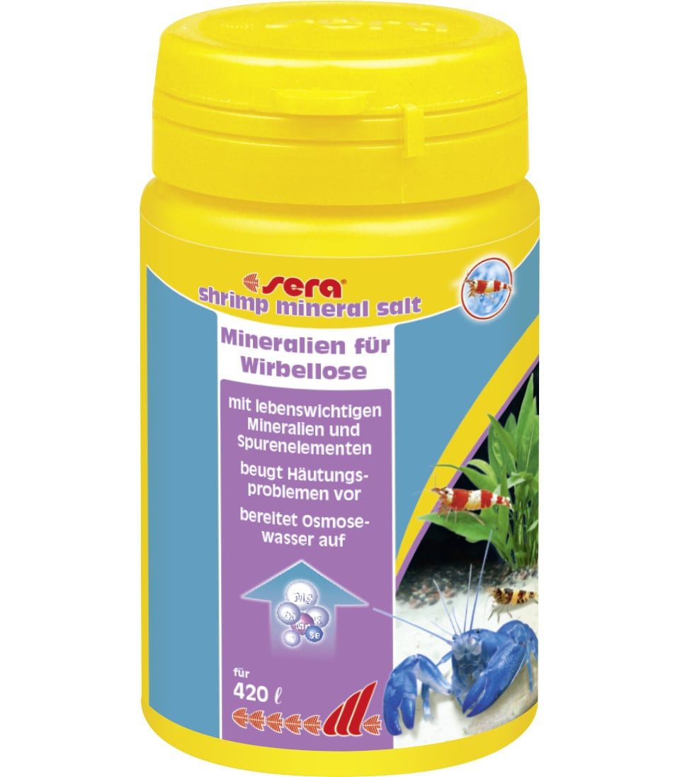 Sera Aquariumpflege Sera Mineralien für Wirbellose Shrimp Mineral Salt