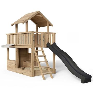 SCHEFFER Outdoor Toys Spielturm Mia BLAU, naturbelassenes Lärchenholz