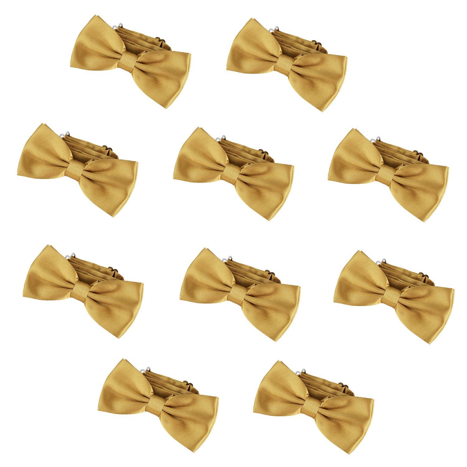 DonDon Fliege Schleifen 12 x 6 cm Junggesellenabschied (Packung, 10-St., 10x Herrenfliege) bereits gebunden, verstellbar, Seidenlook, 10er-Set