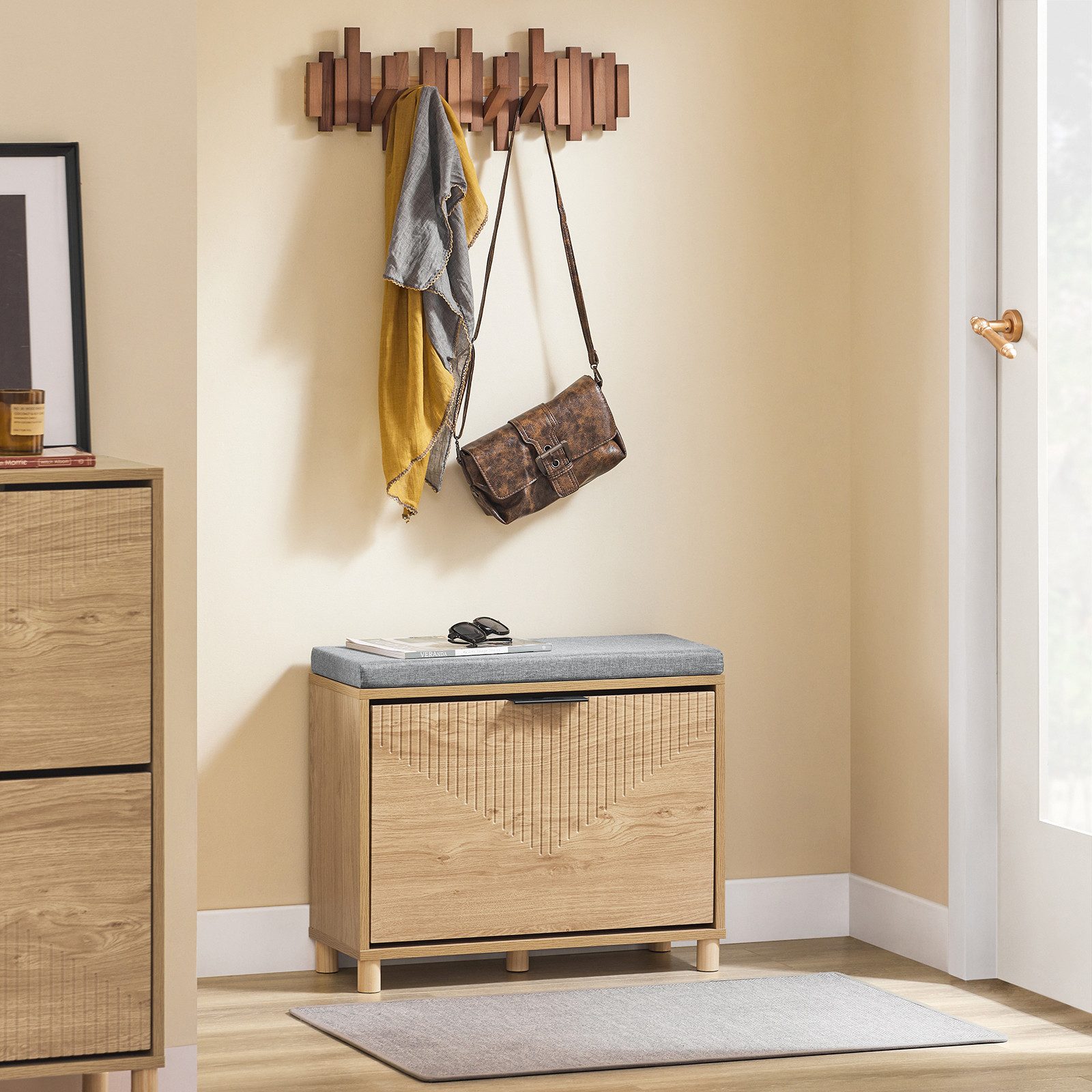 SoBuy Schuhbank FSR199, Sitzbank mit Stauraum, Schuhregal Schuhschrank, Flu günstig online kaufen