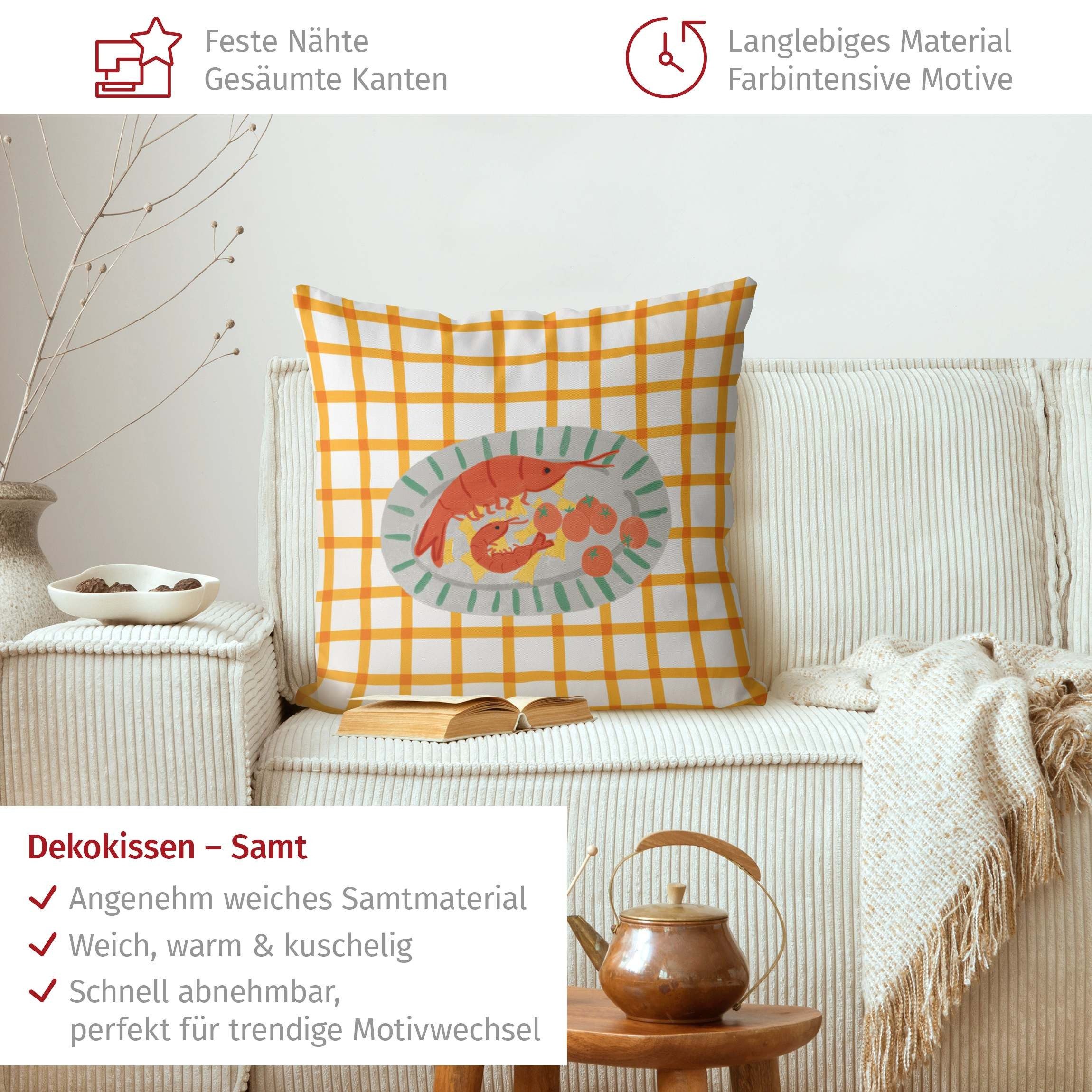 Bilderdepot24 Dekokissen drinnen Kissenhülle/ Sofakissen/ Zierkissen orange Kulinarisch Vintage, Bezug mit / ohne Füllung Zierkissen Outdoor Sofa Bett