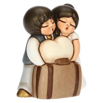THUN SpA Dekofigur THUN 'Brautpaar auf Reisen mit Herz und Koffer aus Keramik, klein'