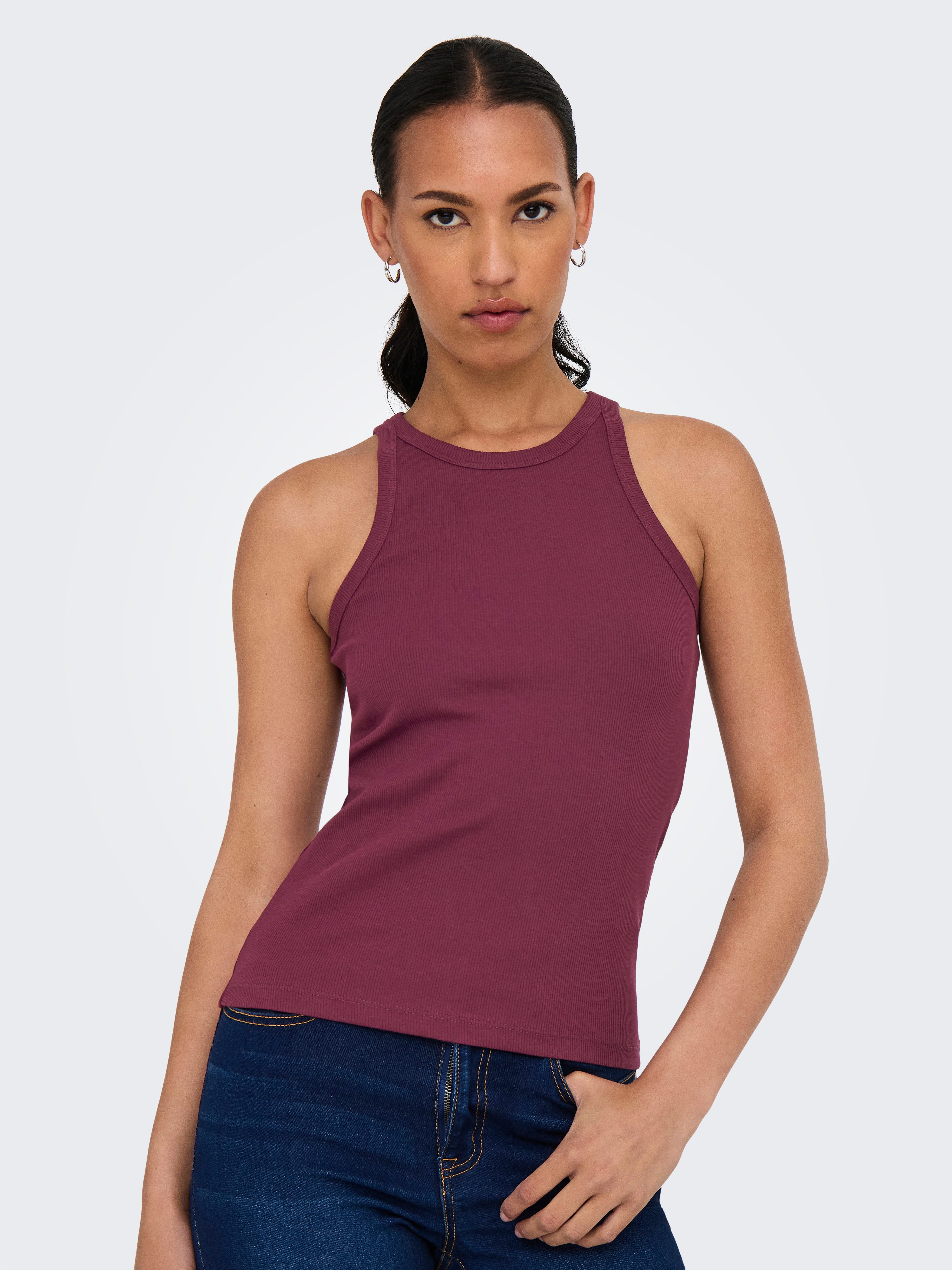 ONLY Tanktop ONLLINDSAY TANK TOP 2 PACK (Packung, 2-tlg) Baumwollmischung