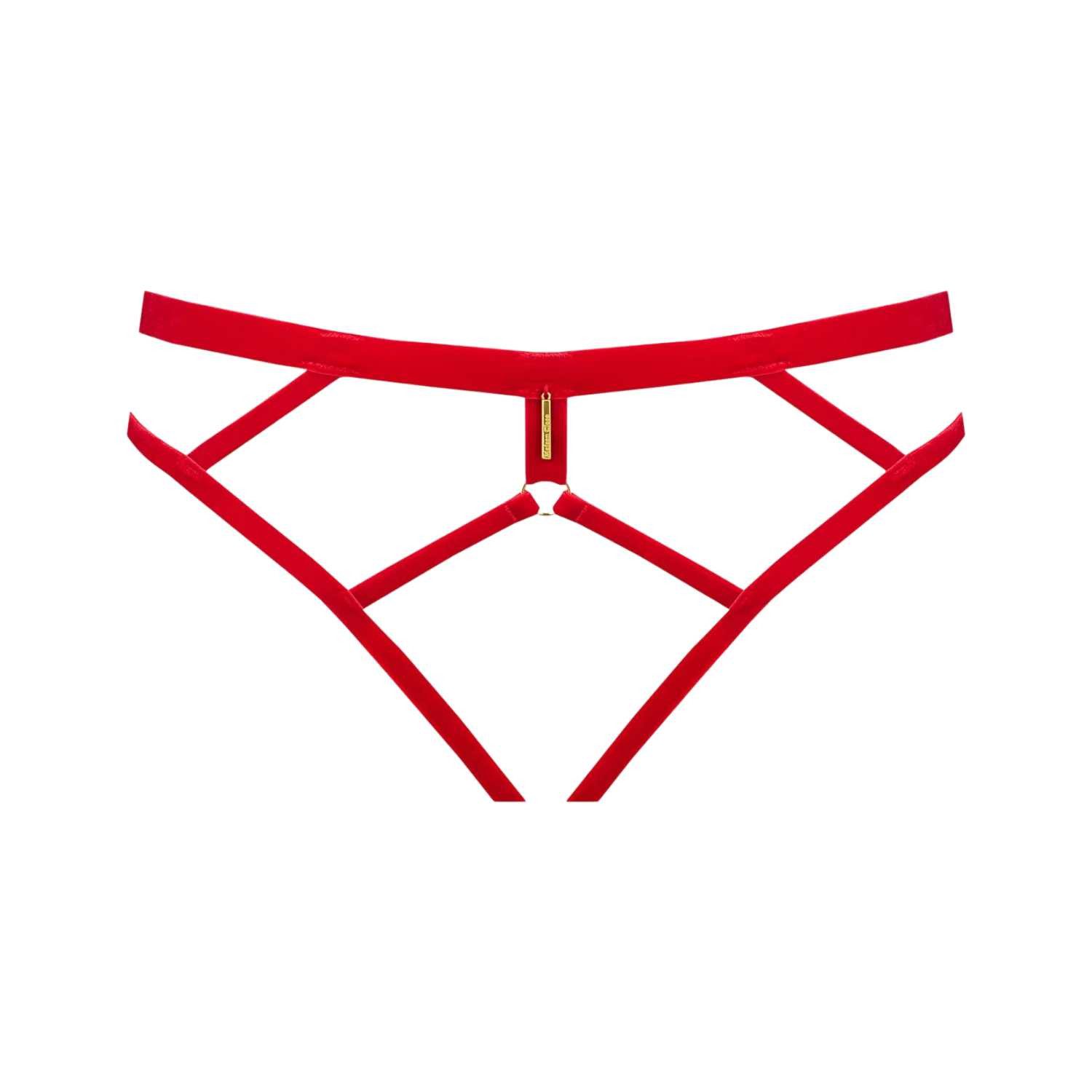 Maison Close Slip-Ouvert Les Fetiches Ouvert Slip Samt rot